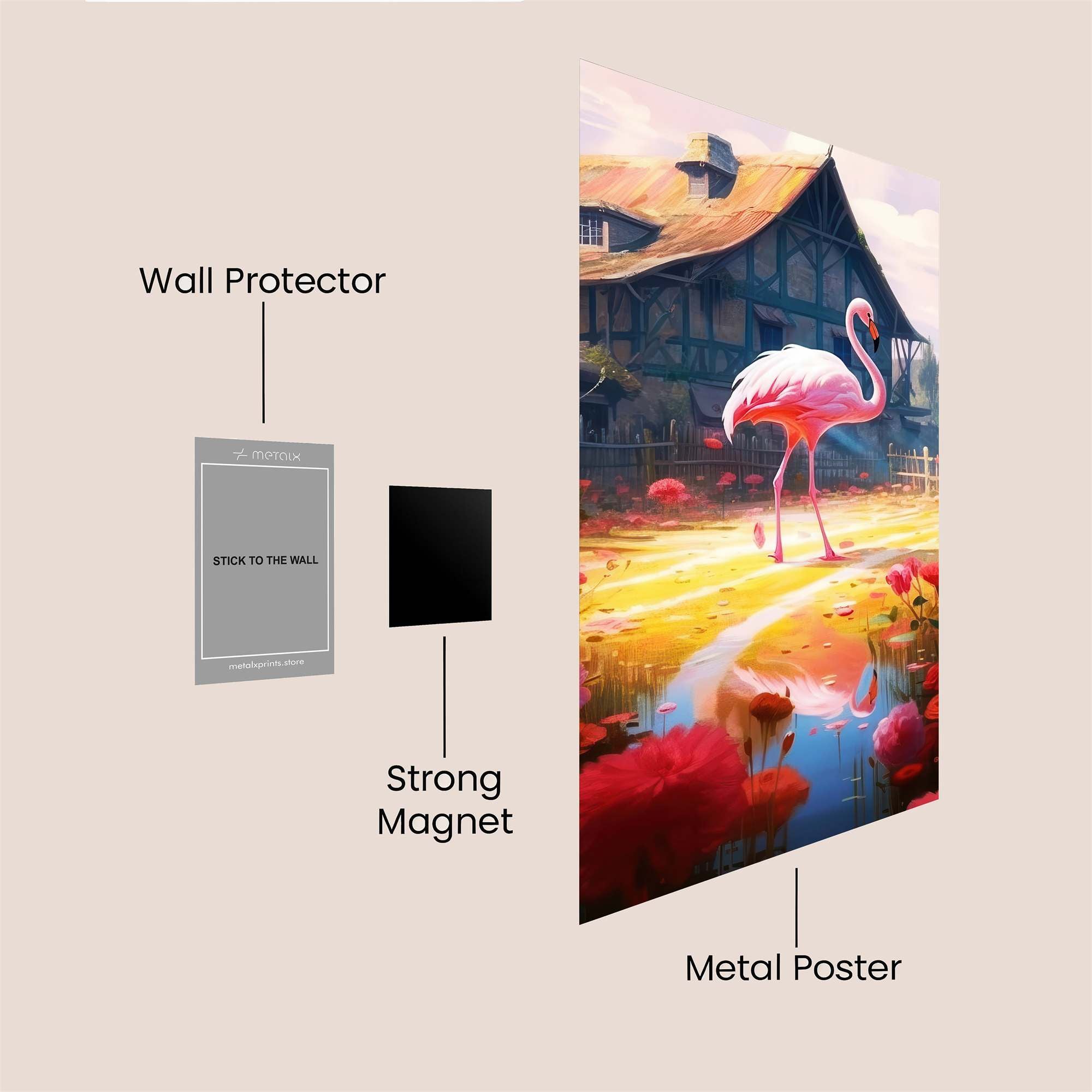 Flamingo Dream Safe Wall Magnetic / M