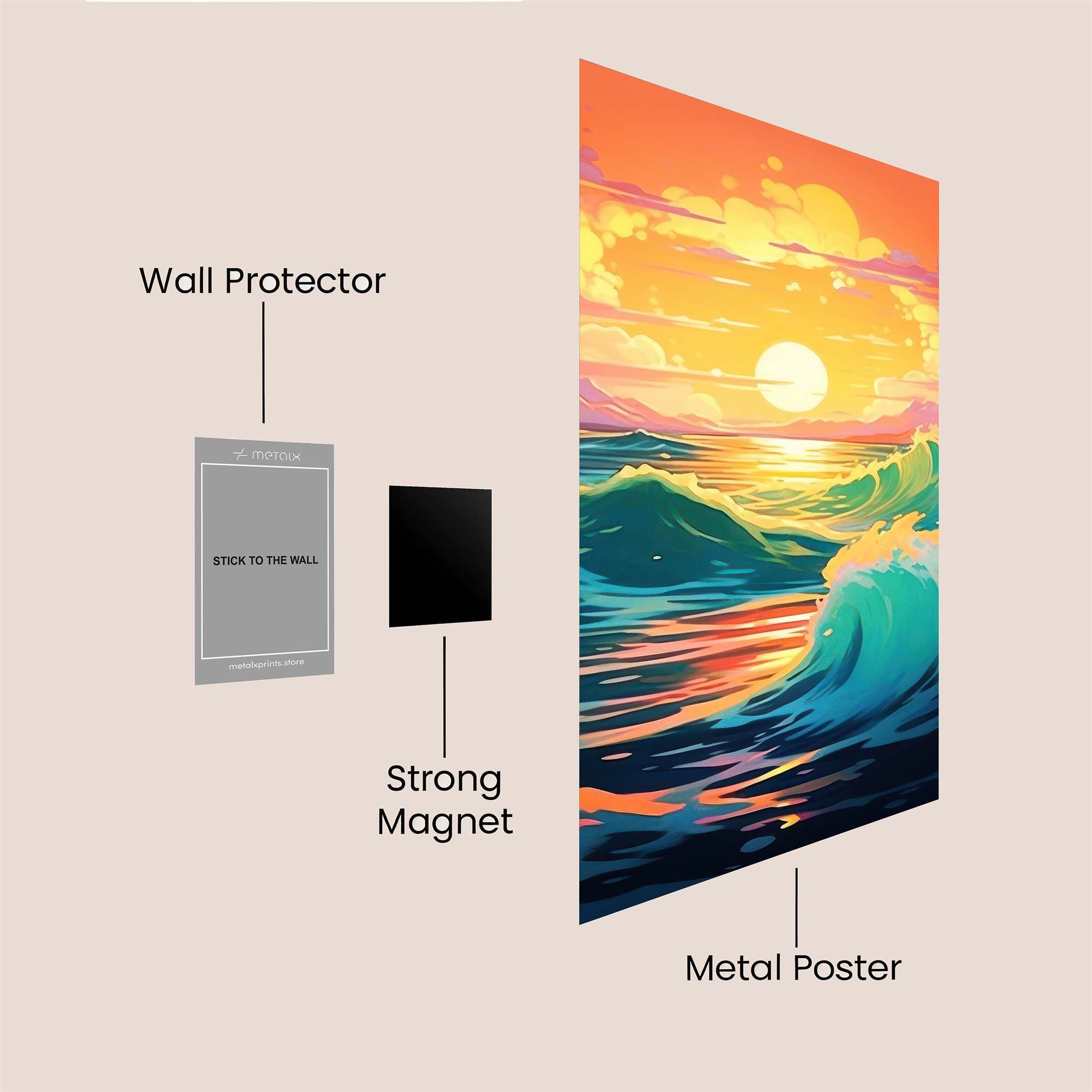 Sunset Serenity Safe Wall Magnetic / M
