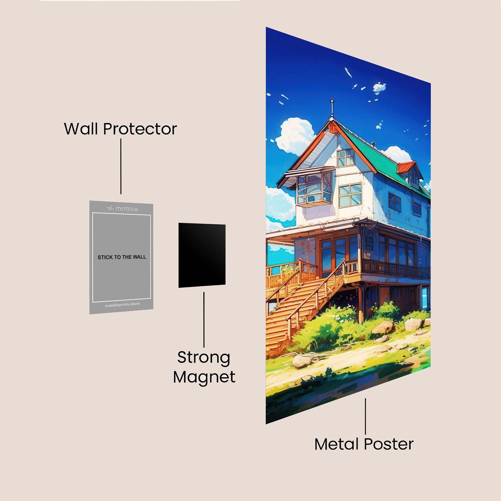 Seaside Serenity Safe Wall Magnetic / M