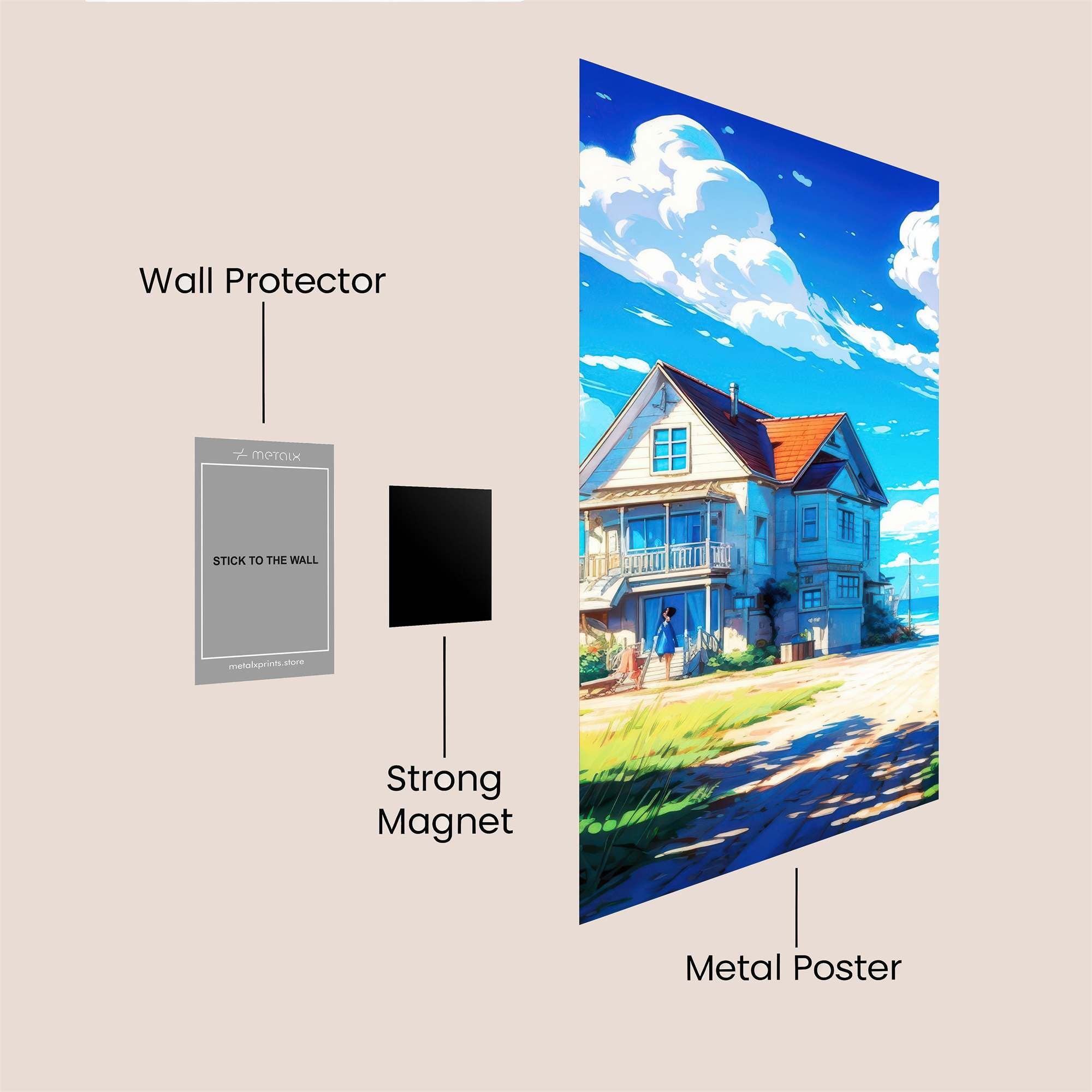 Seaside Serenity Safe Wall Magnetic / M