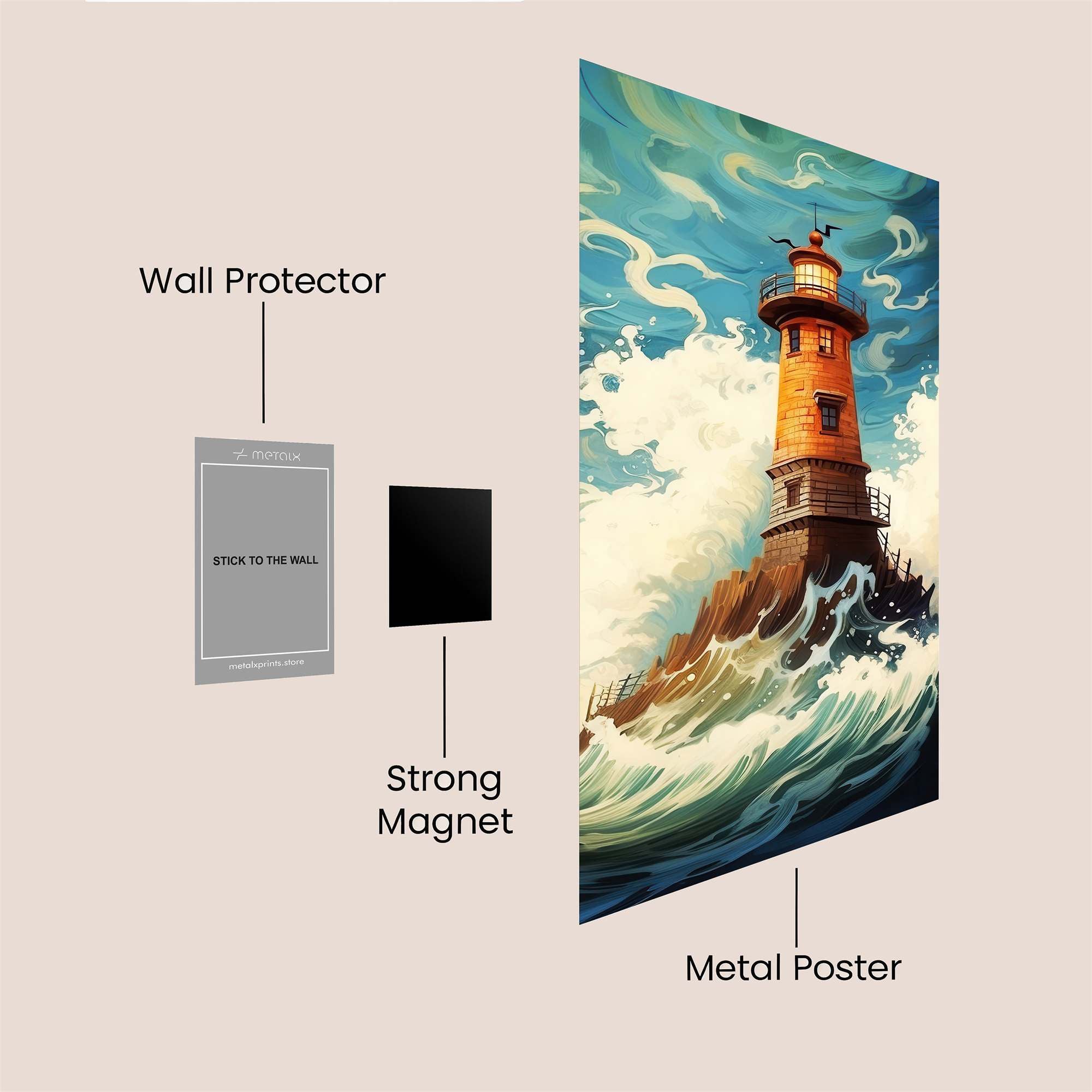 Lighthouse Whirlwind Safe Wall Magnetic / M