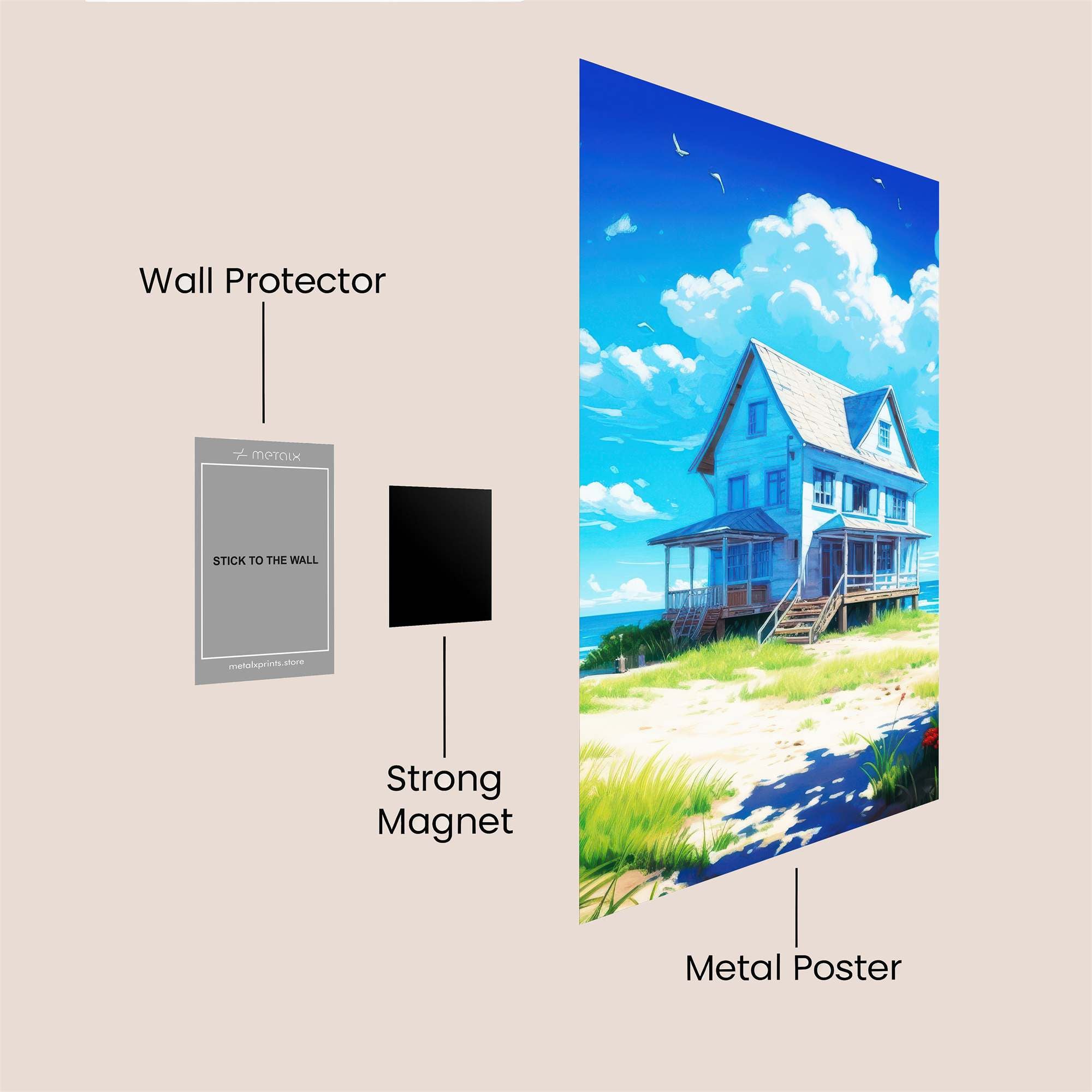 Beachside Bliss Safe Wall Magnetic / M