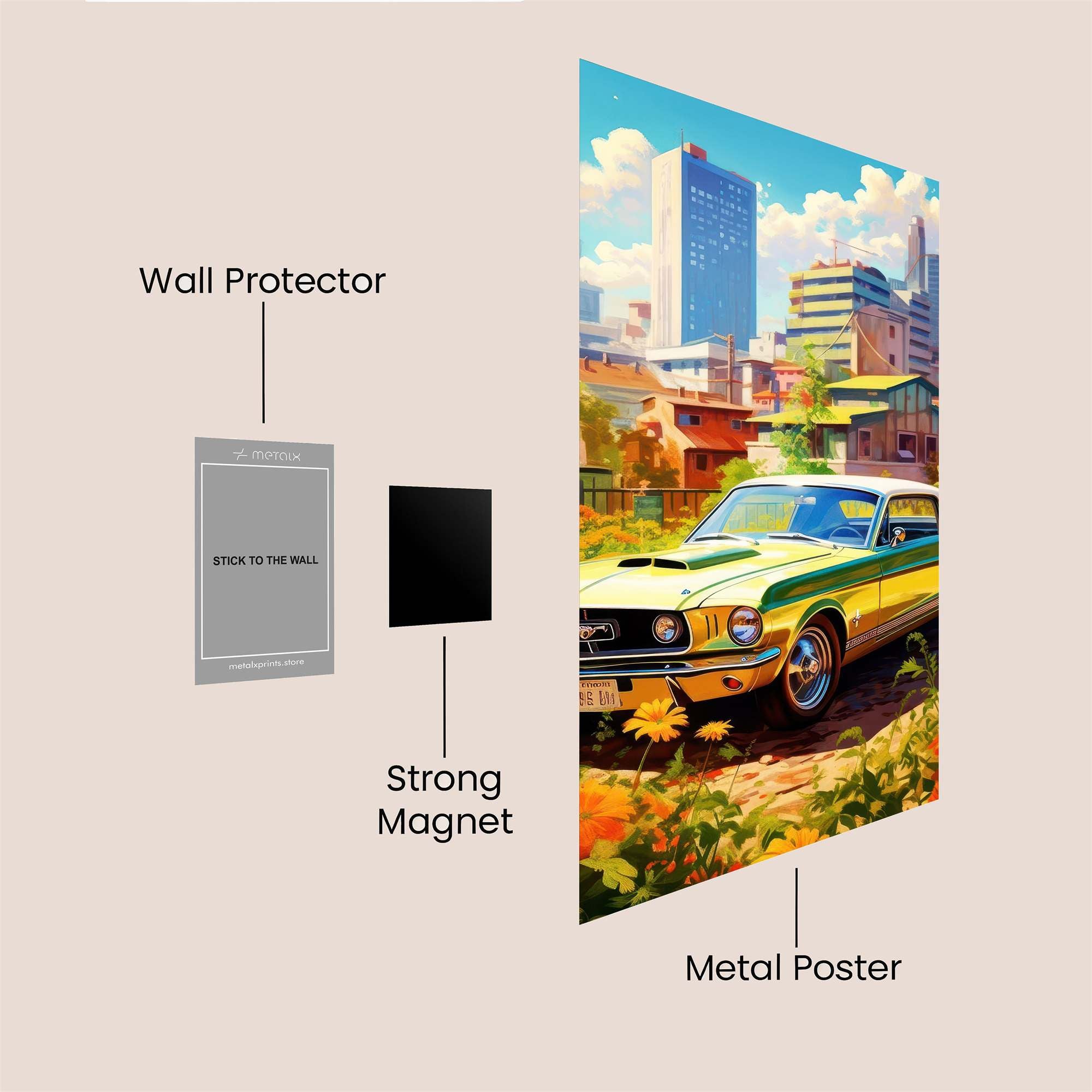 Mustang Dreamscape Safe Wall Magnetic / M