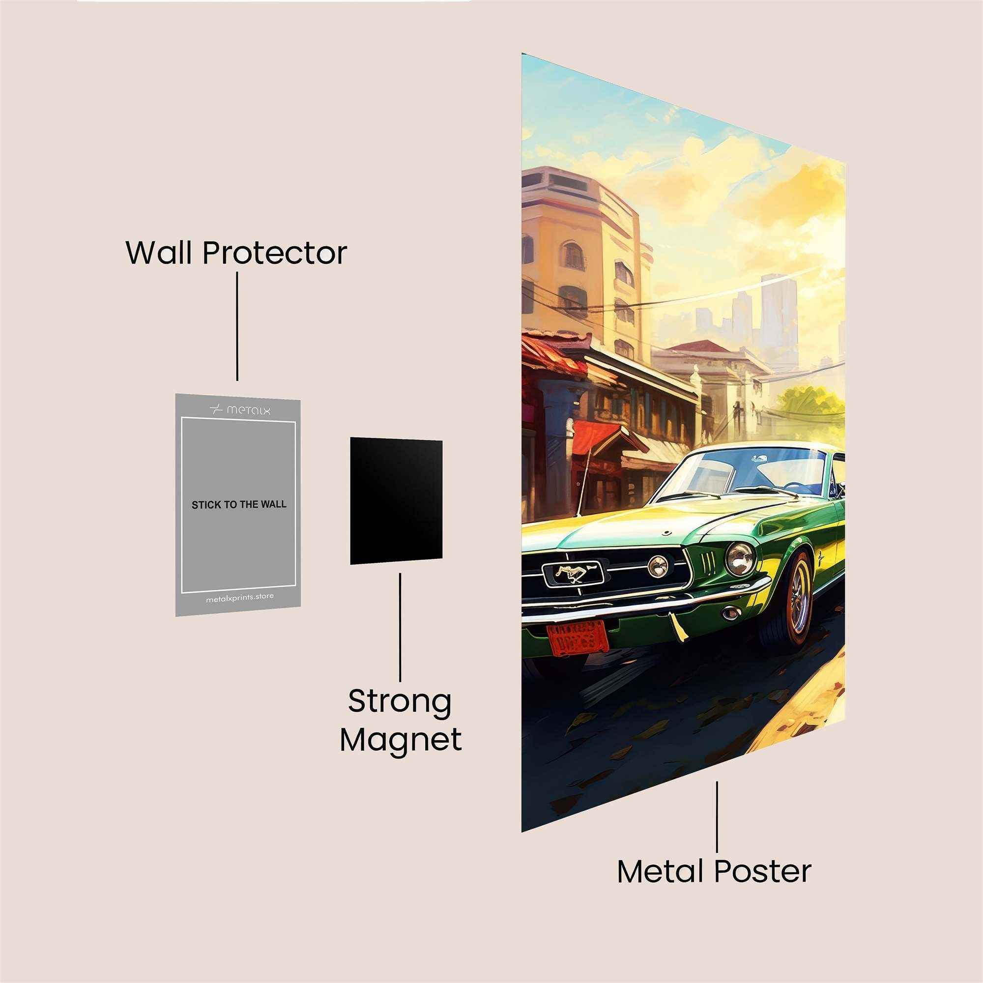 Mustang Dawn Safe Wall Magnetic / M