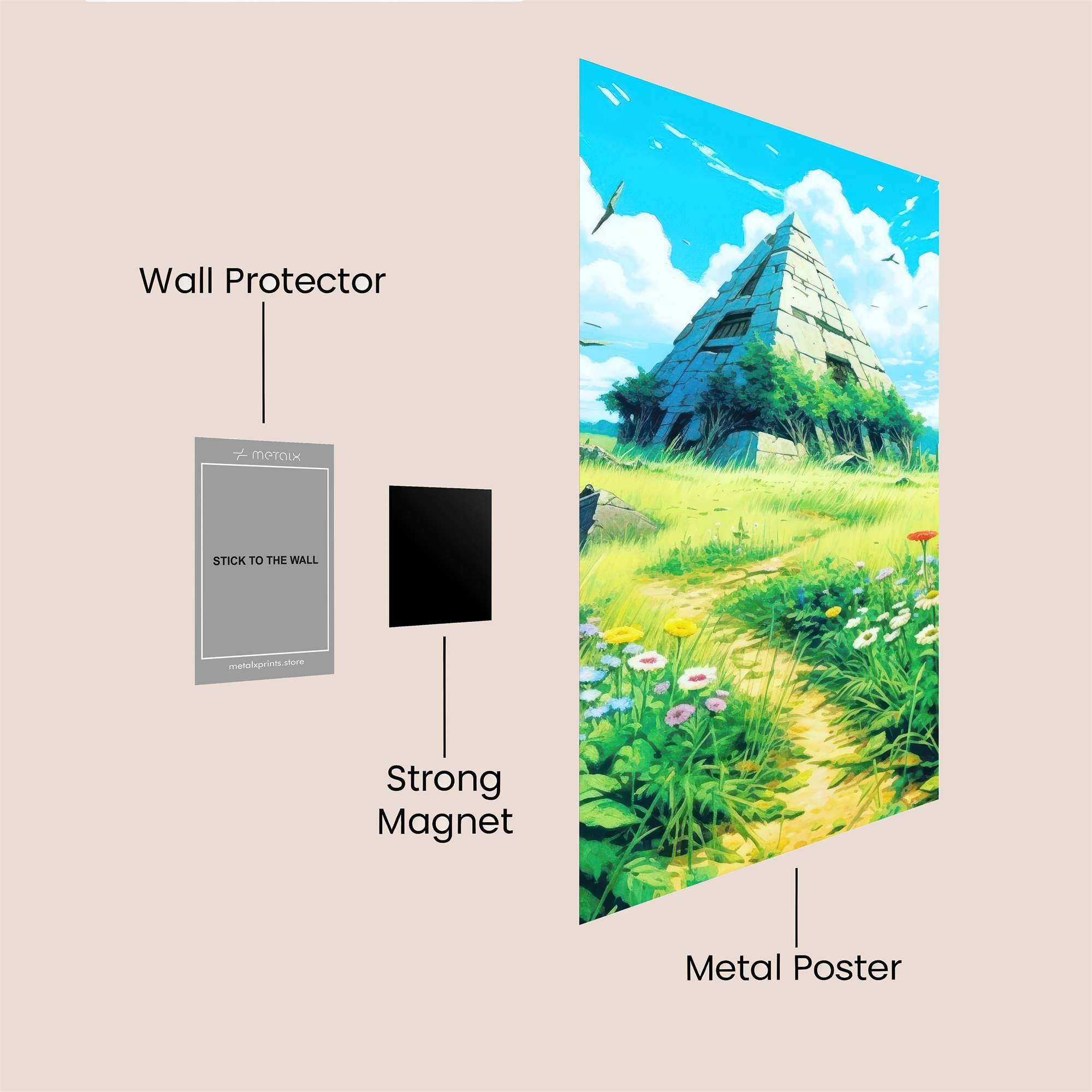 Pyramid Serenity Safe Wall Magnetic / M