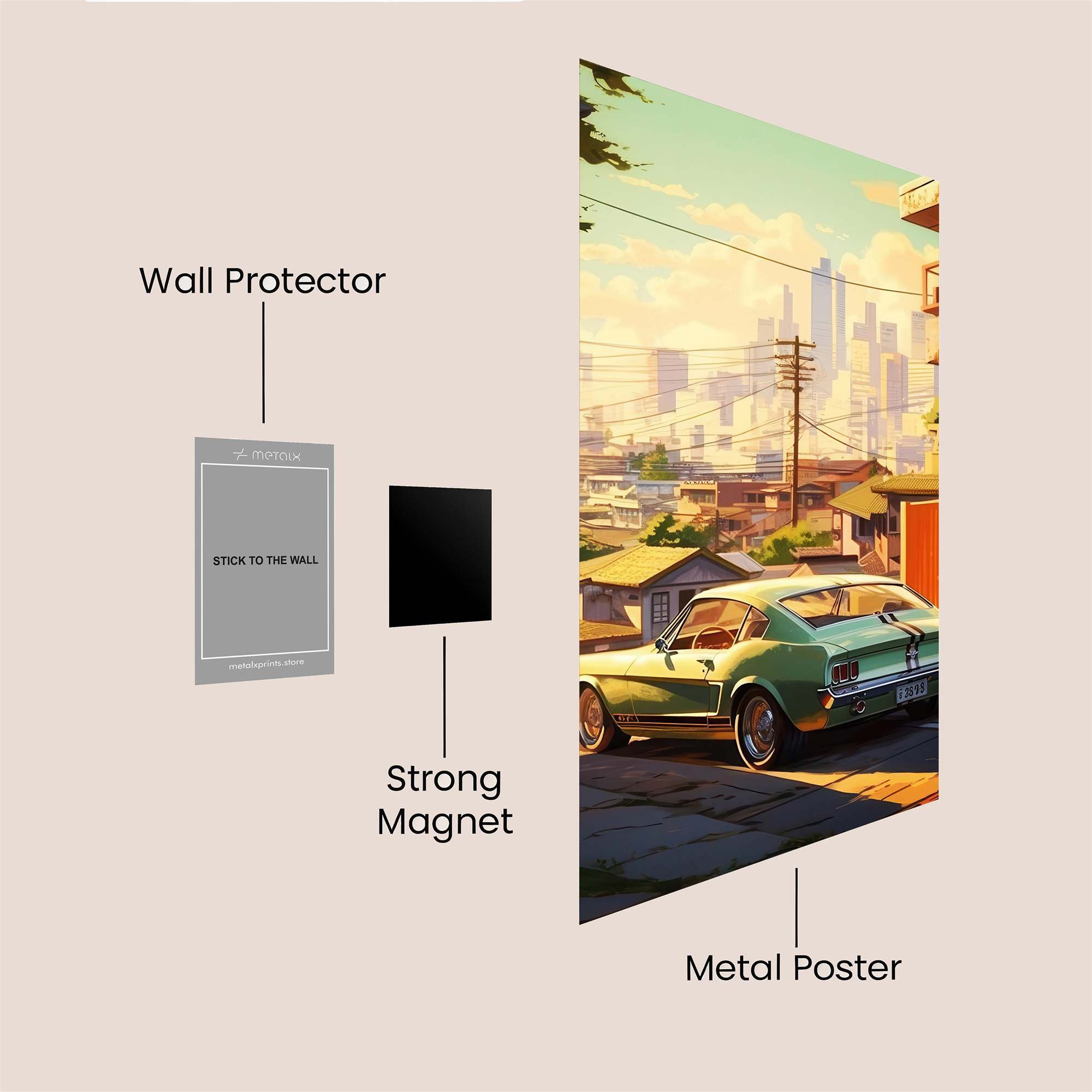 Mustang Dawn Safe Wall Magnetic / M