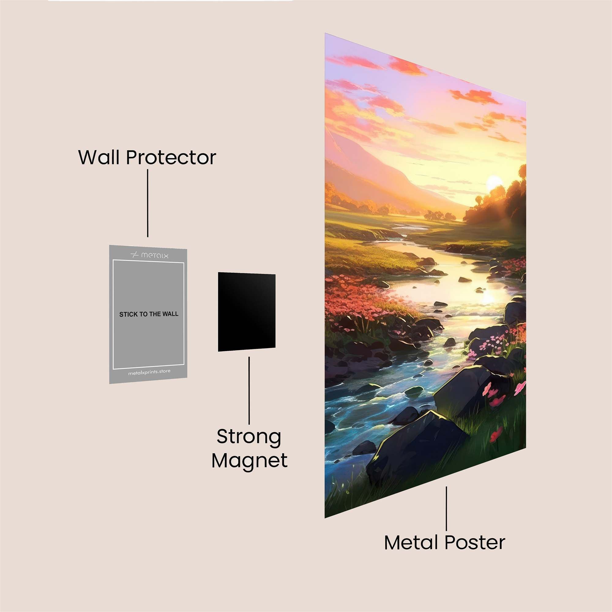 Sunset Serenity Safe Wall Magnetic / M