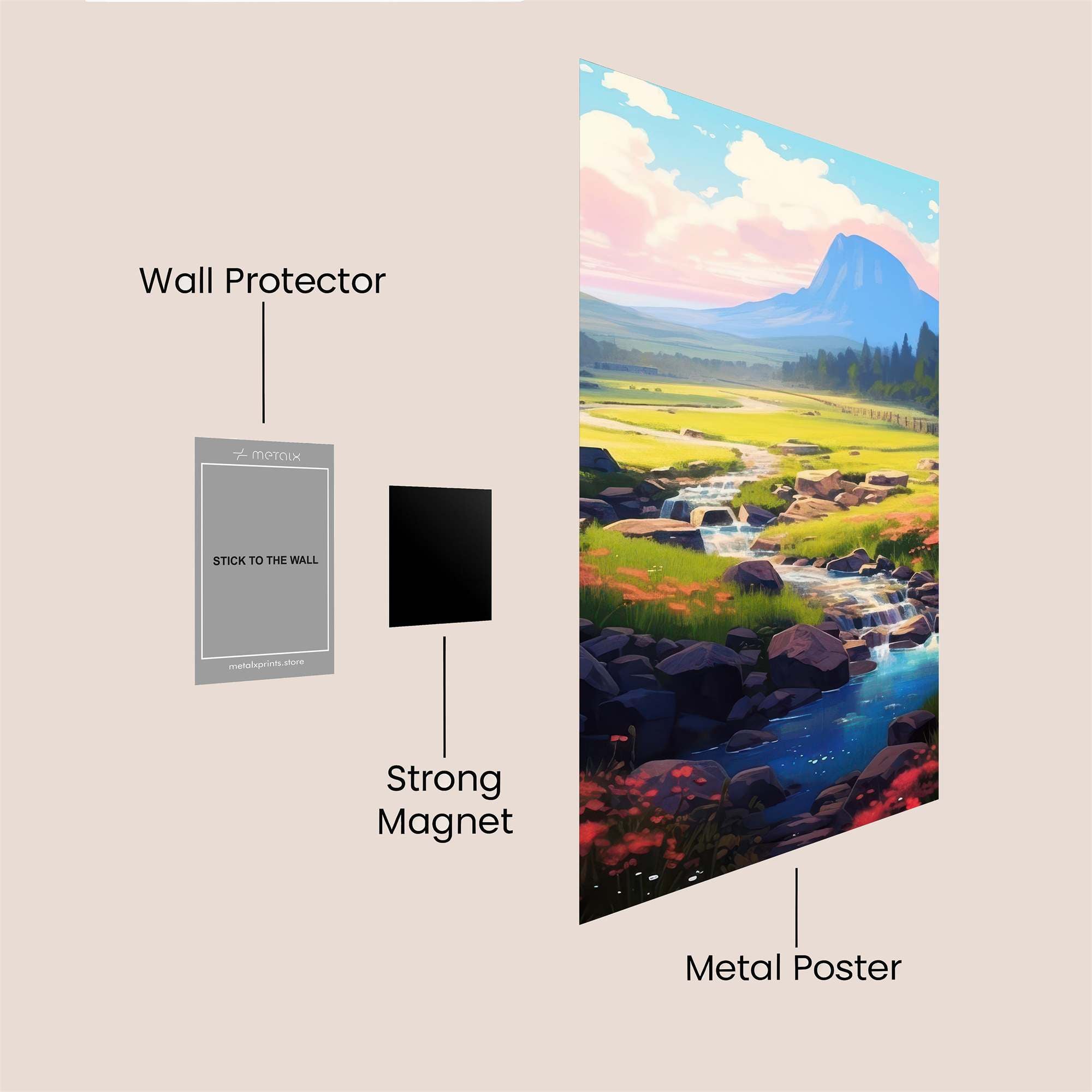 Mountain Serenity Safe Wall Magnetic / M