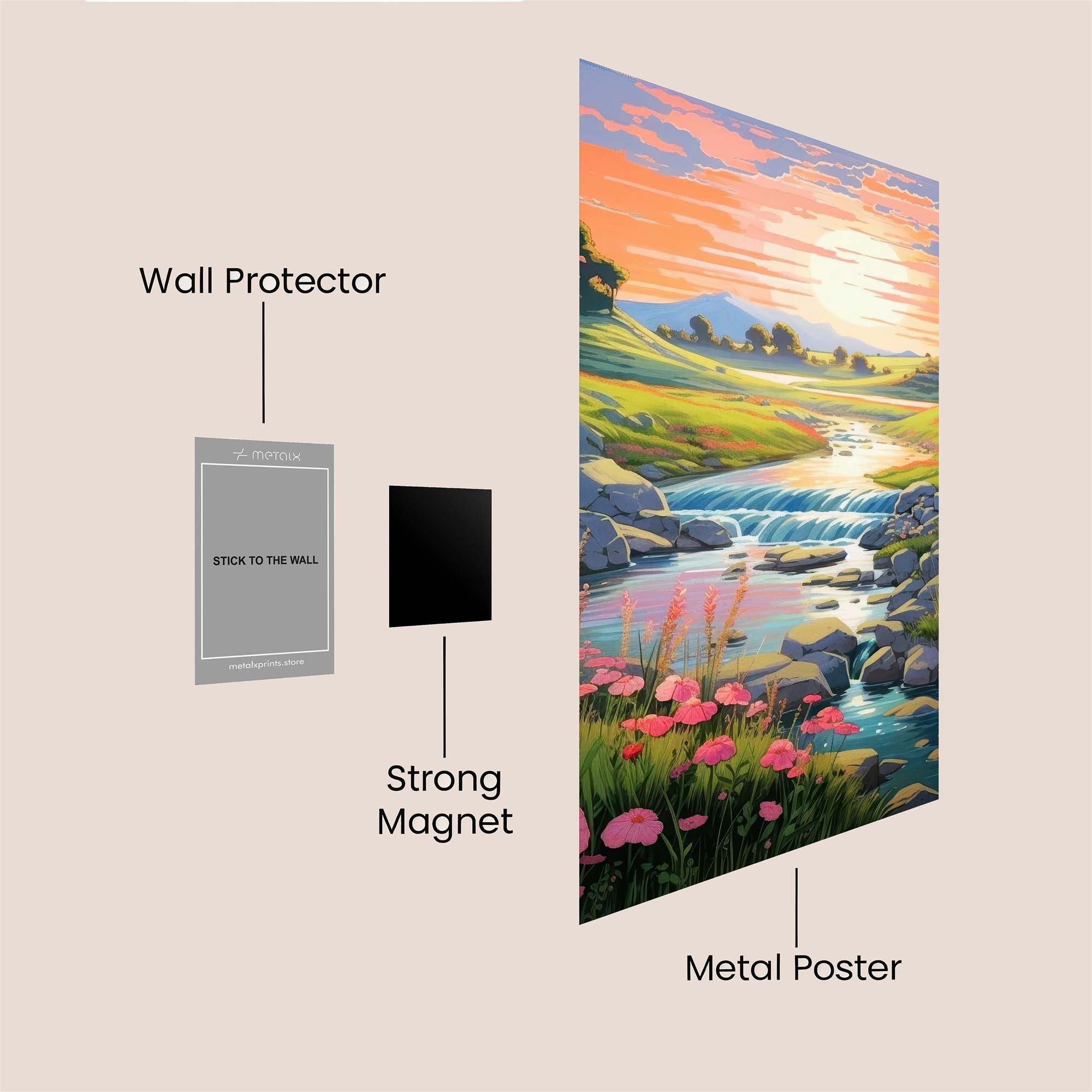 Sunset Serenity Safe Wall Magnetic / M