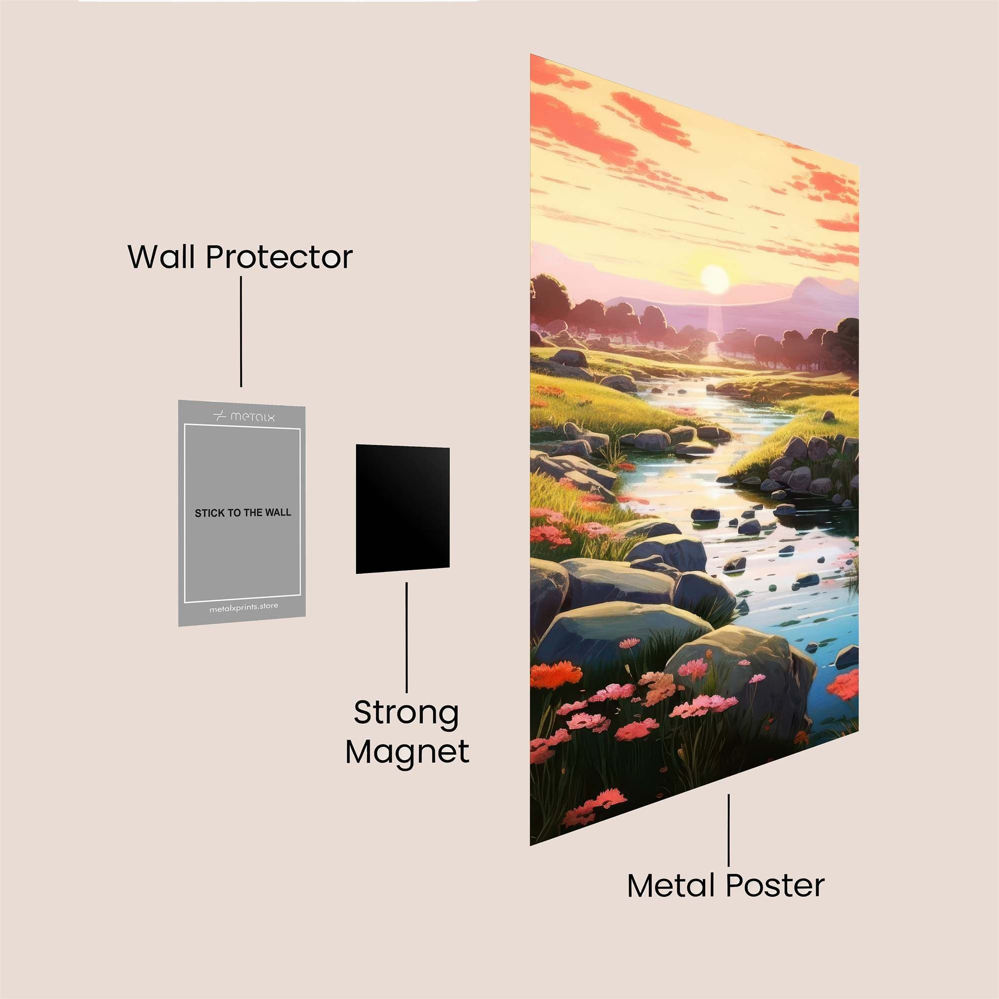 Sunset Serenity Safe Wall Magnetic / M