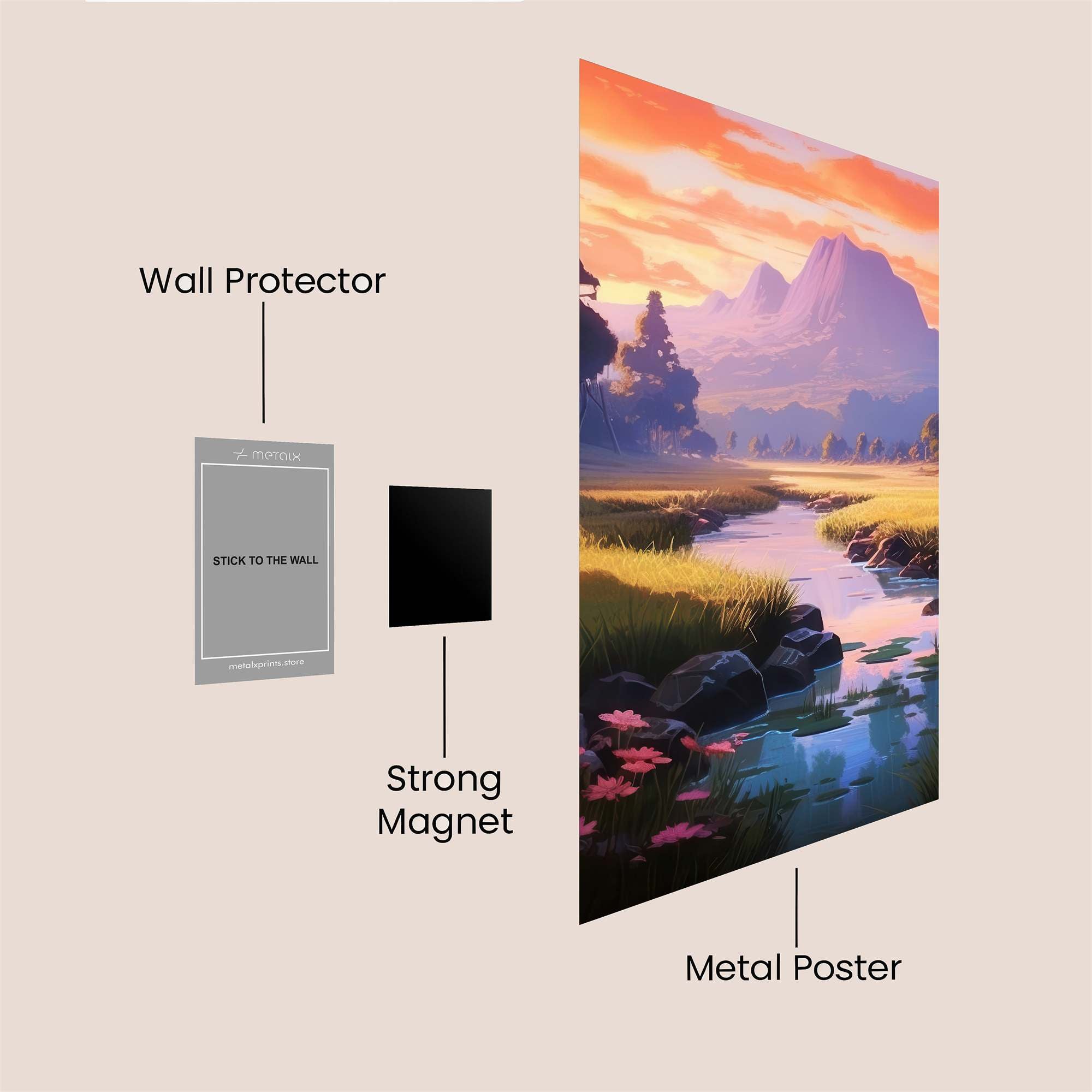 Sunset Serenity Safe Wall Magnetic / M