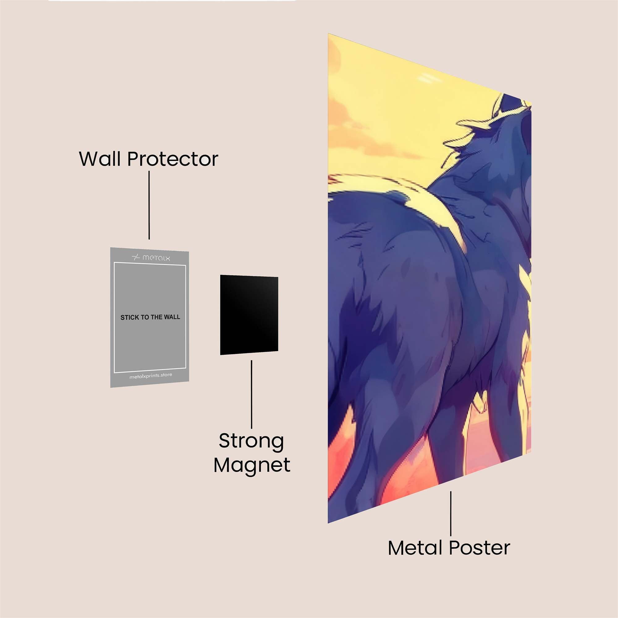 Lone Tranquil Safe Wall Magnetic / M