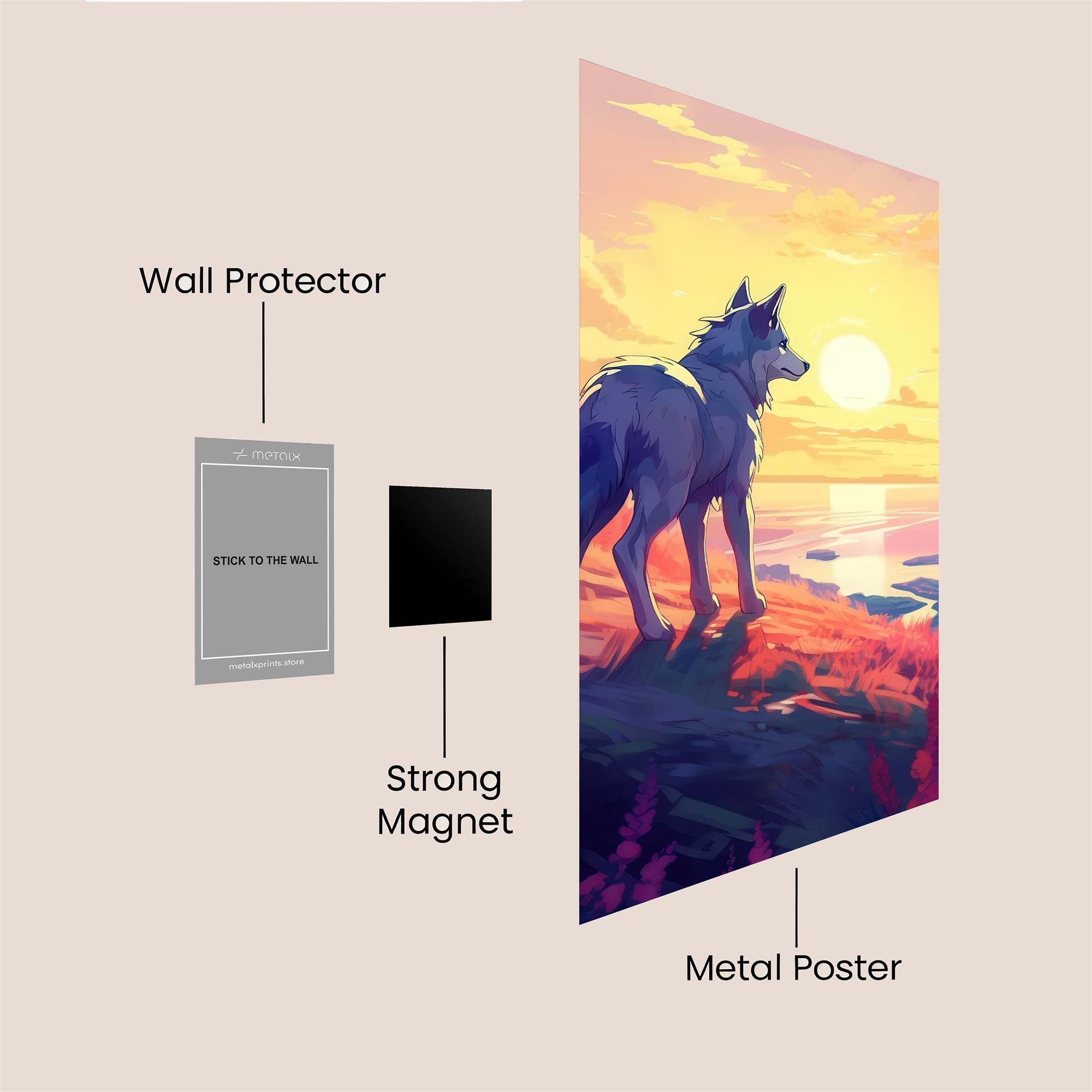Lone Tranquil Safe Wall Magnetic / M