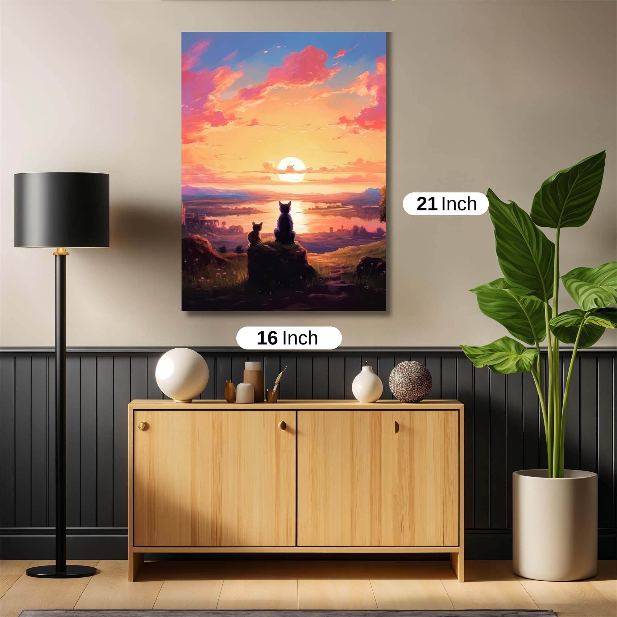 Cats Tranquil Safe Wall Magnetic / M