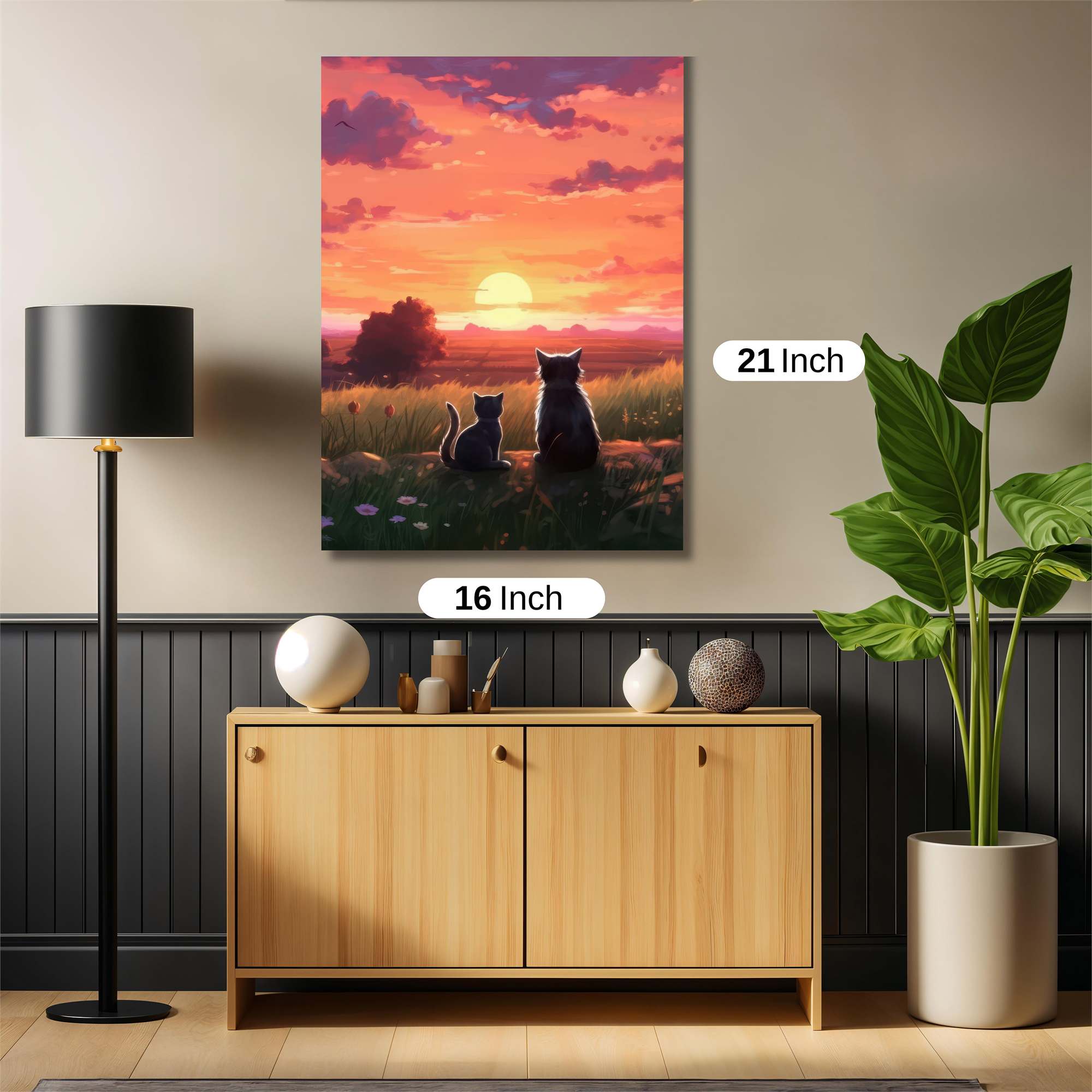 Feline Serenity Safe Wall Magnetic / M