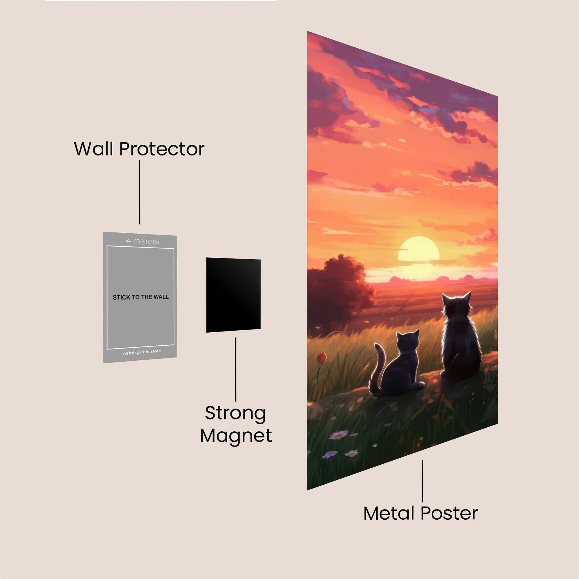 Feline Serenity Safe Wall Magnetic / M