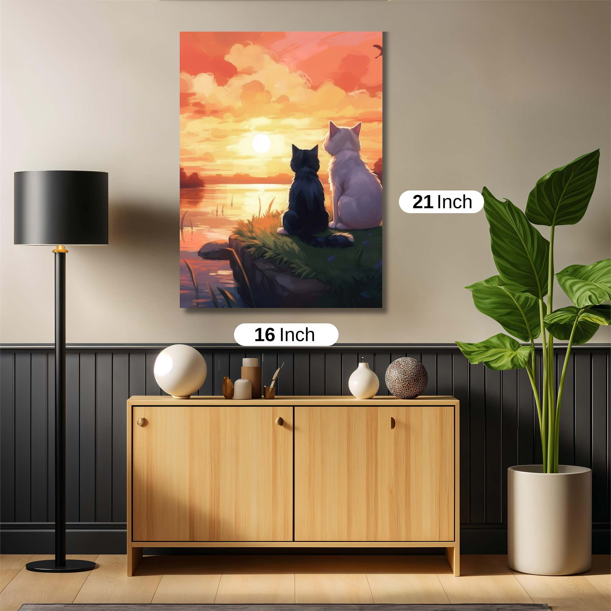 Feline Serenity Safe Wall Magnetic / M