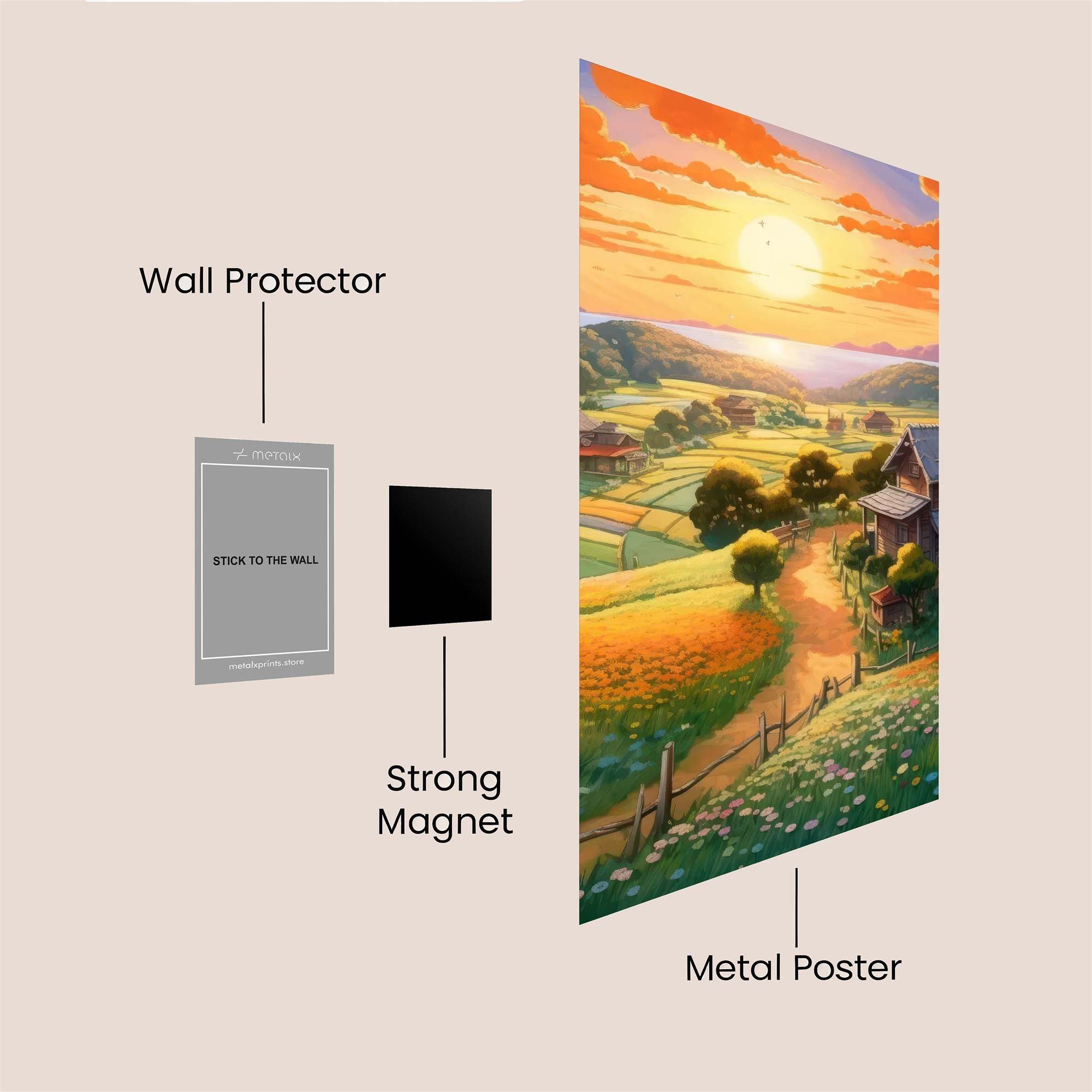 Sunset Serenity Safe Wall Magnetic / M