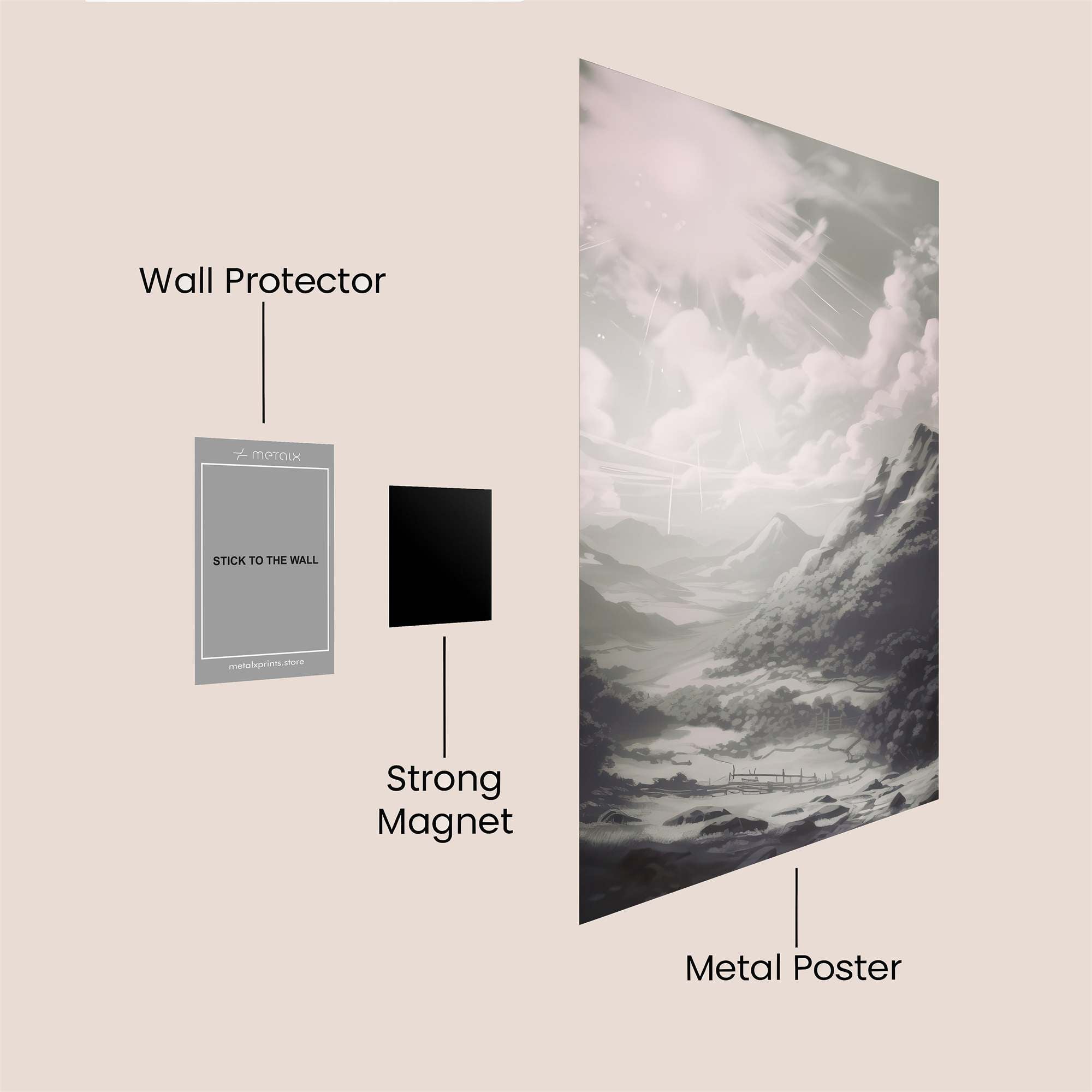 Sunlit Serenity Safe Wall Magnetic / M