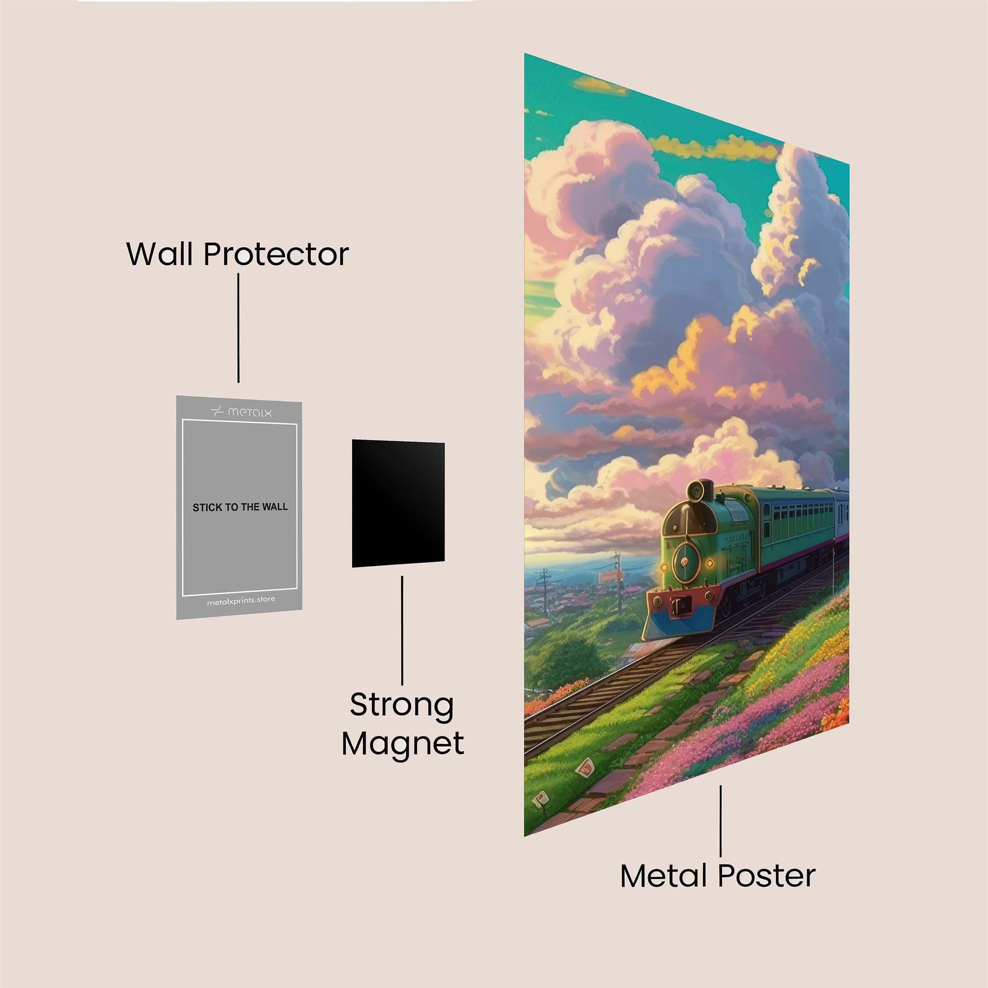 Train Dreamscape Safe Wall Magnetic / M