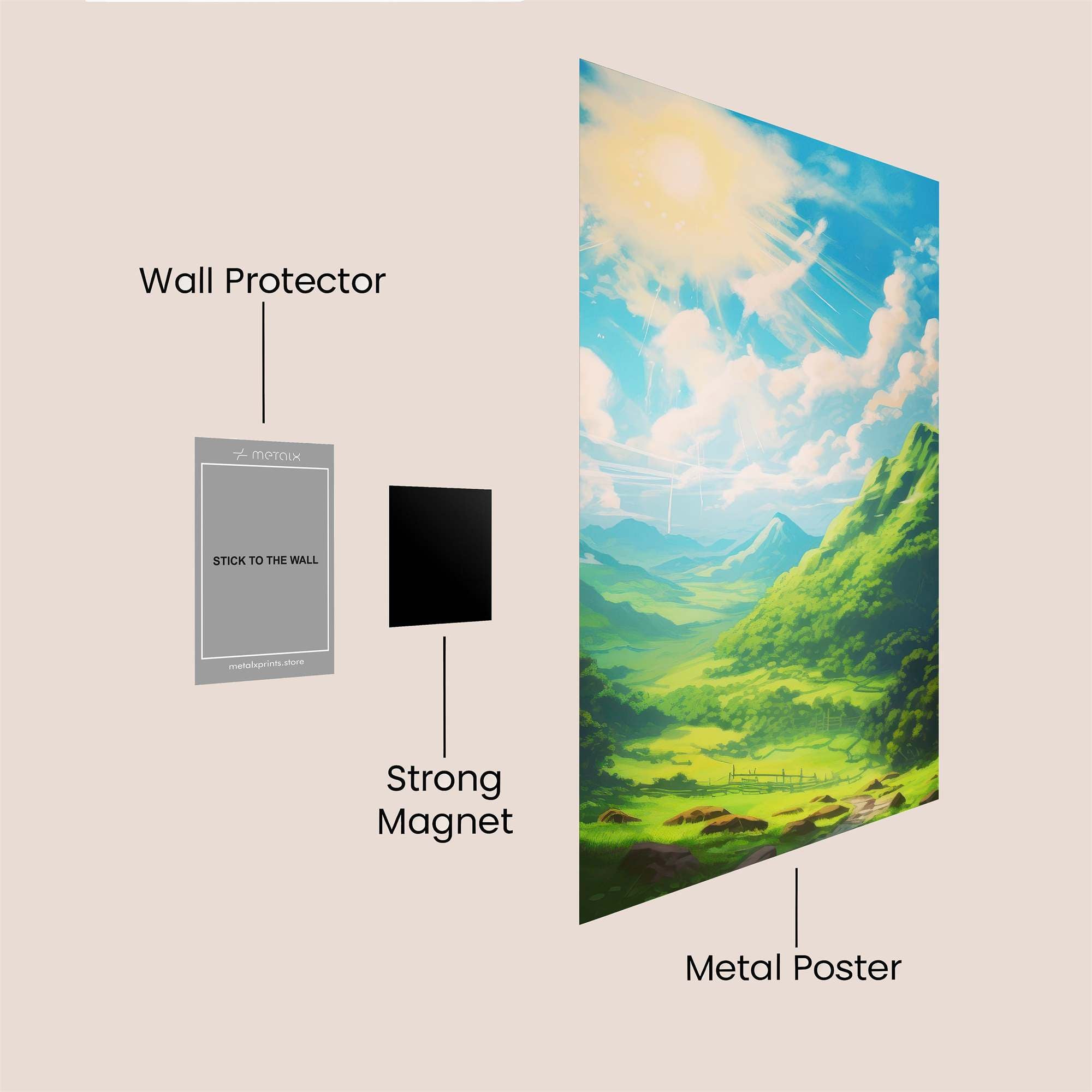 Sunlit Serenity Safe Wall Magnetic / M