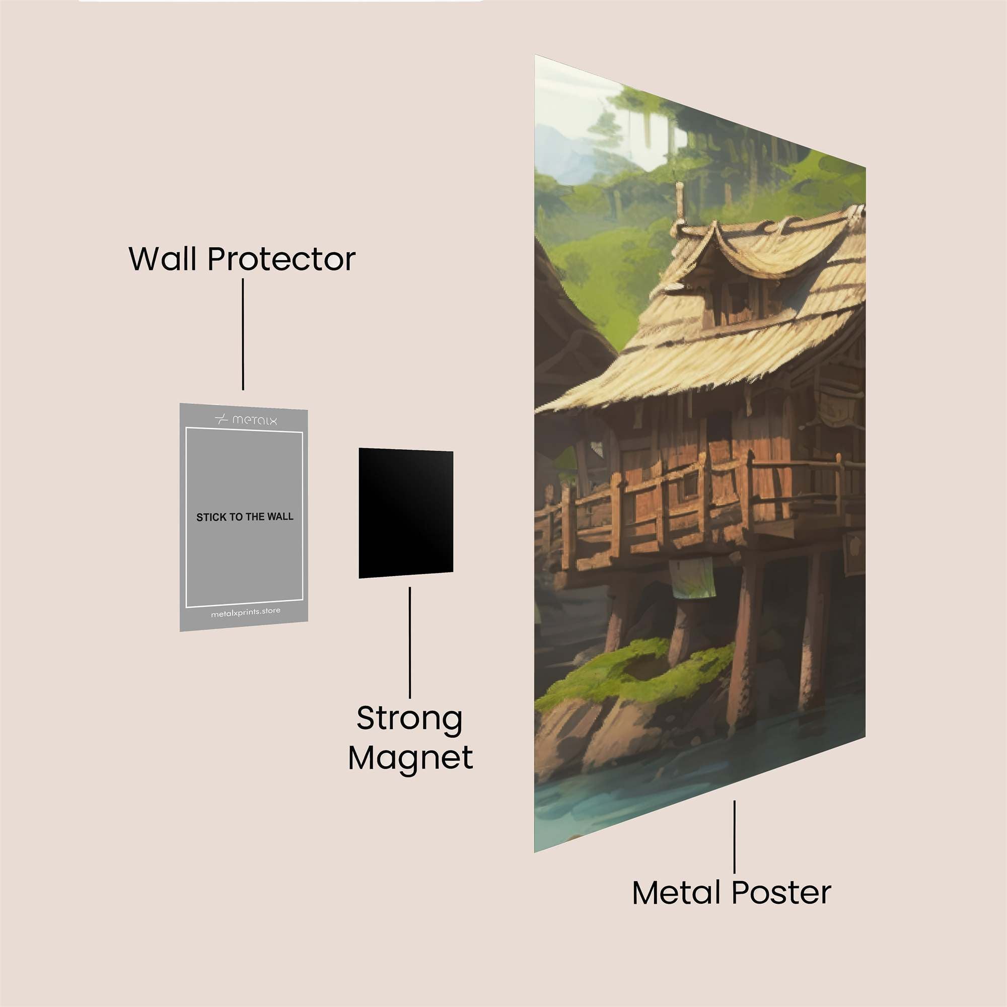 Bamboo Serenity Safe Wall Magnetic / M