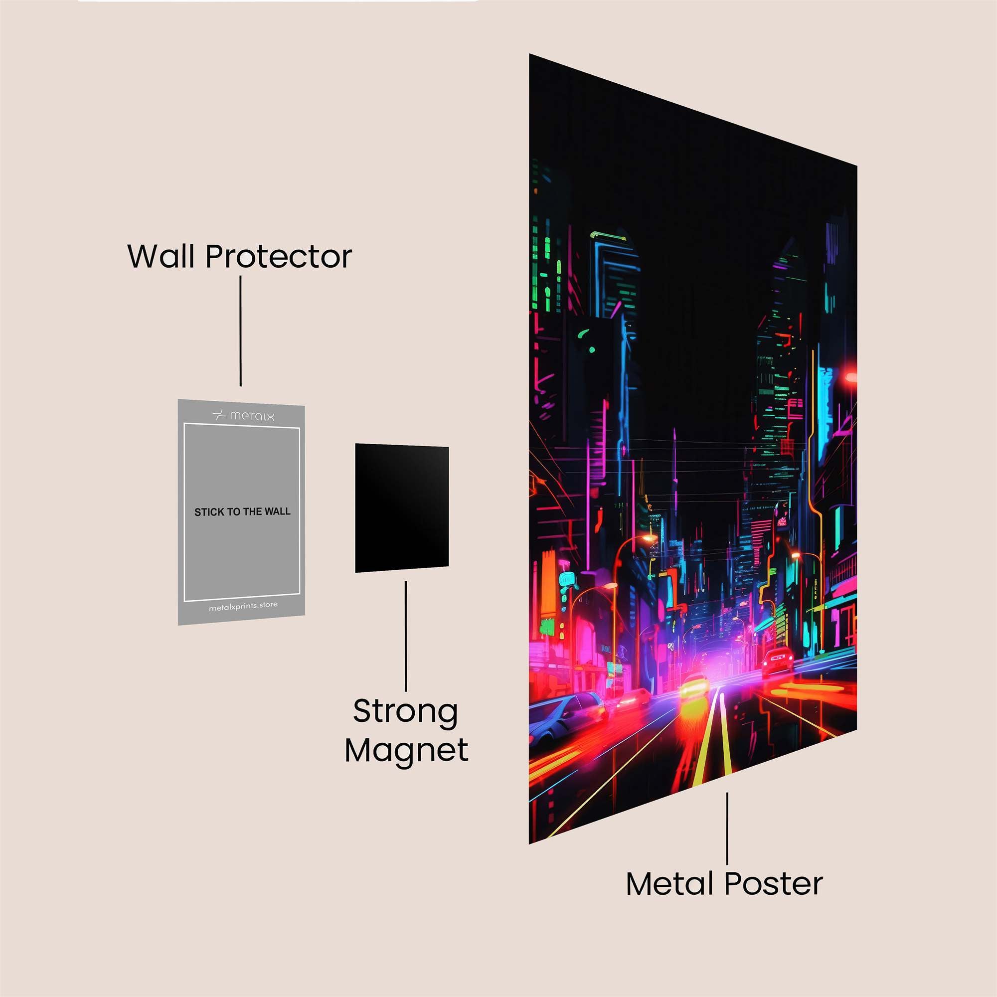 Neon Dreams Safe Wall Magnetic / M