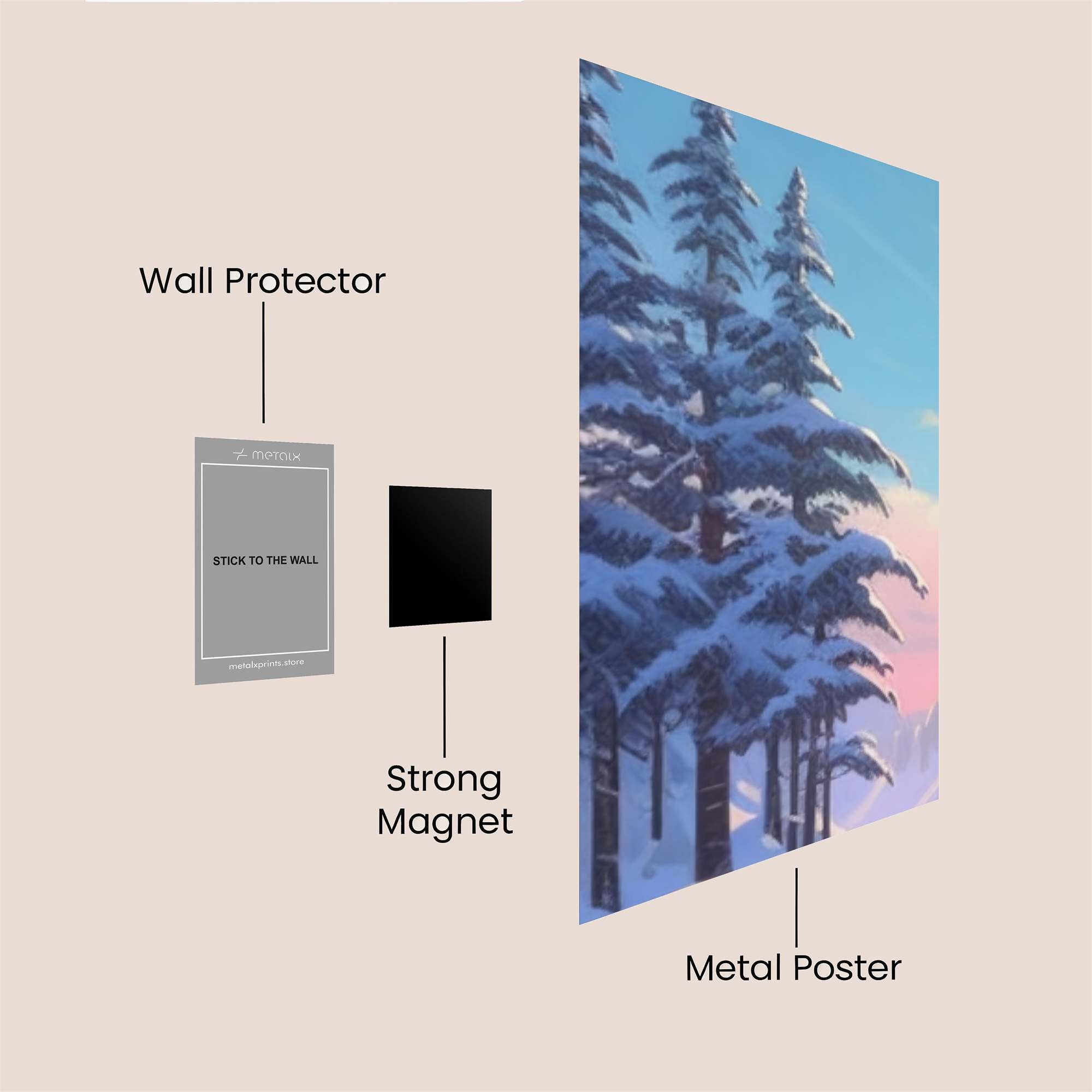 Frosty Serenity Safe Wall Magnetic / M