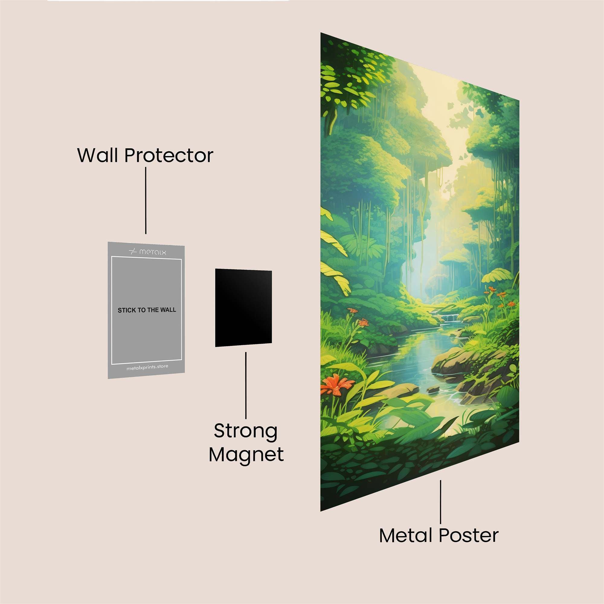 Jungle Serenity Safe Wall Magnetic / M