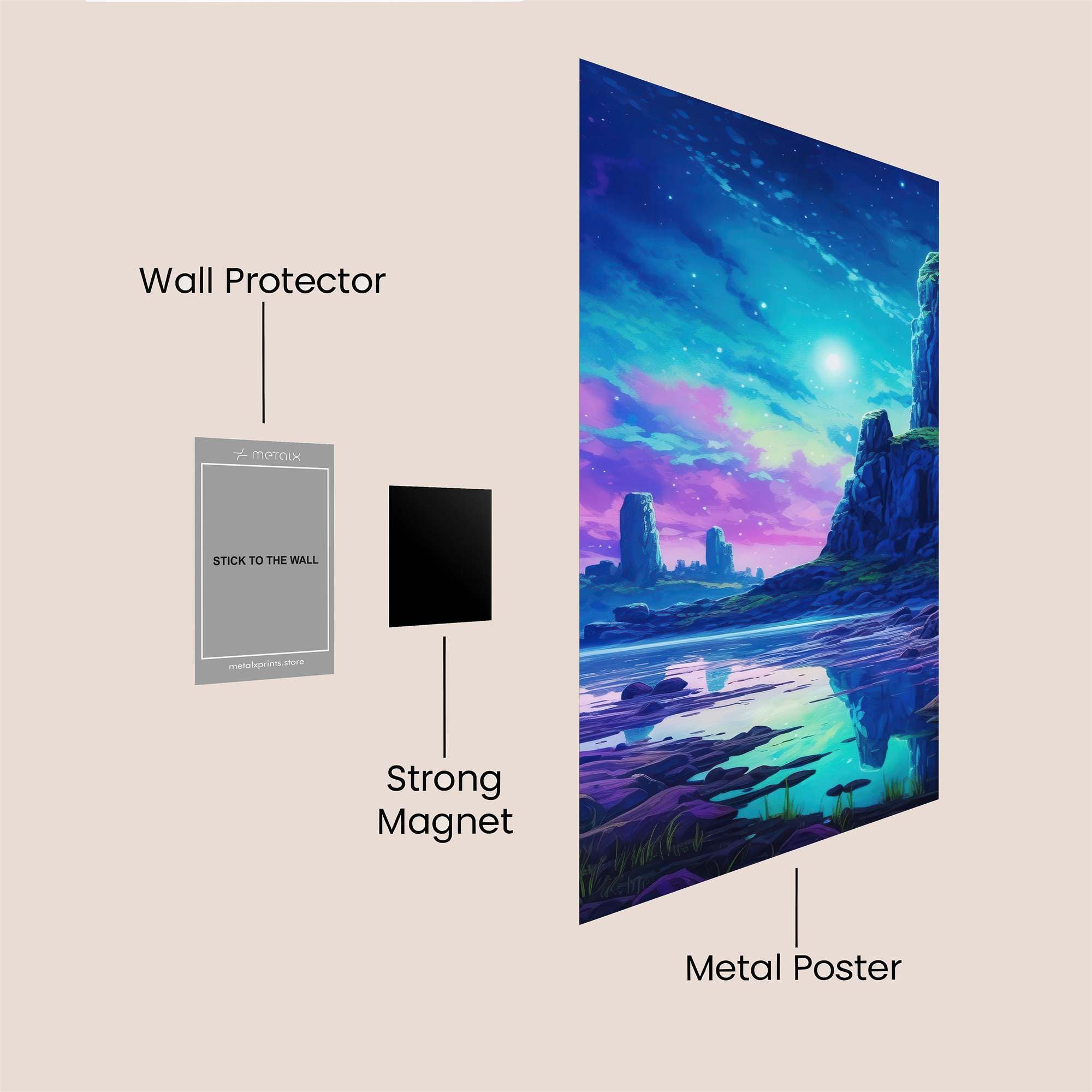 Moonlit Serenity Safe Wall Magnetic / M