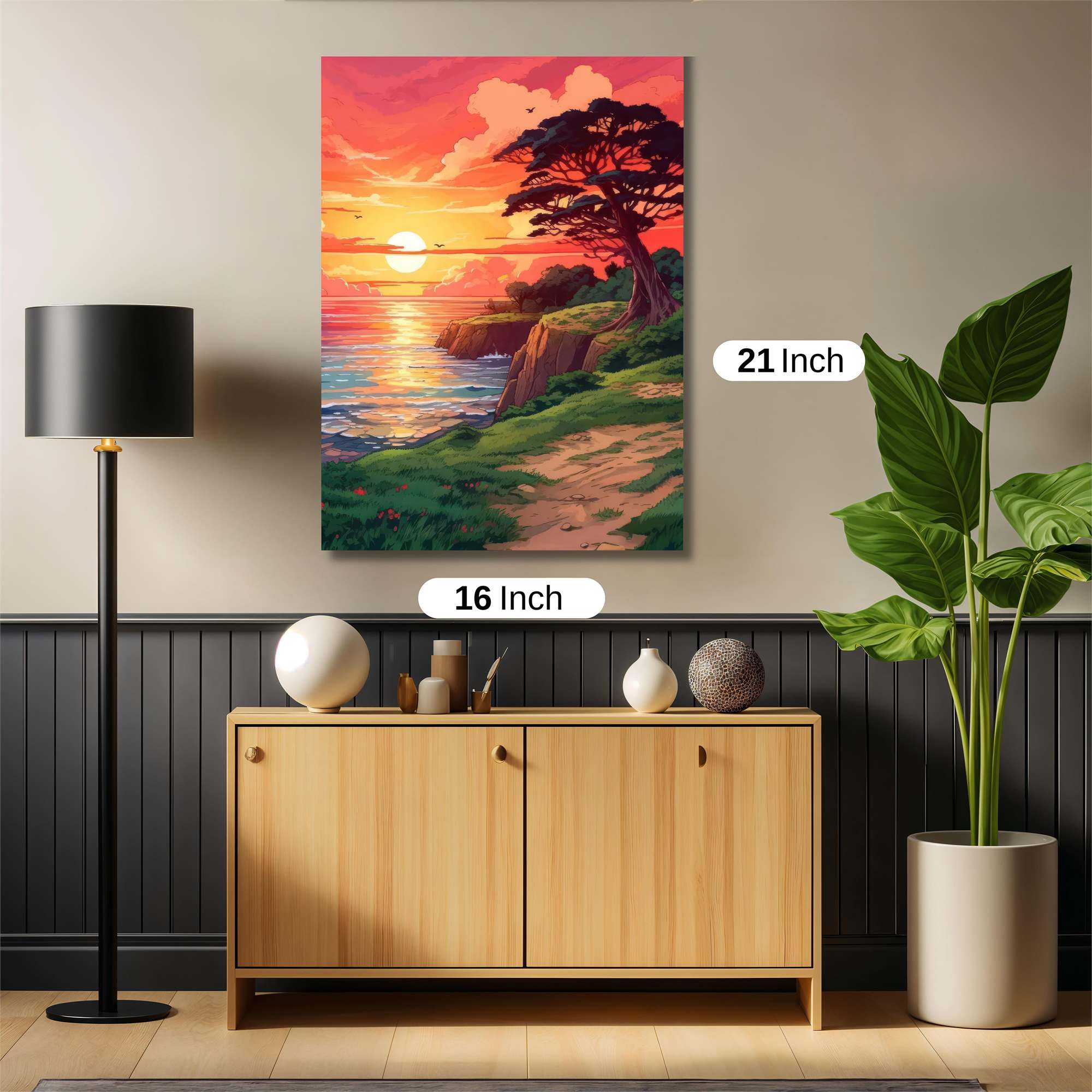 Sunset Serenity Safe Wall Magnetic / M