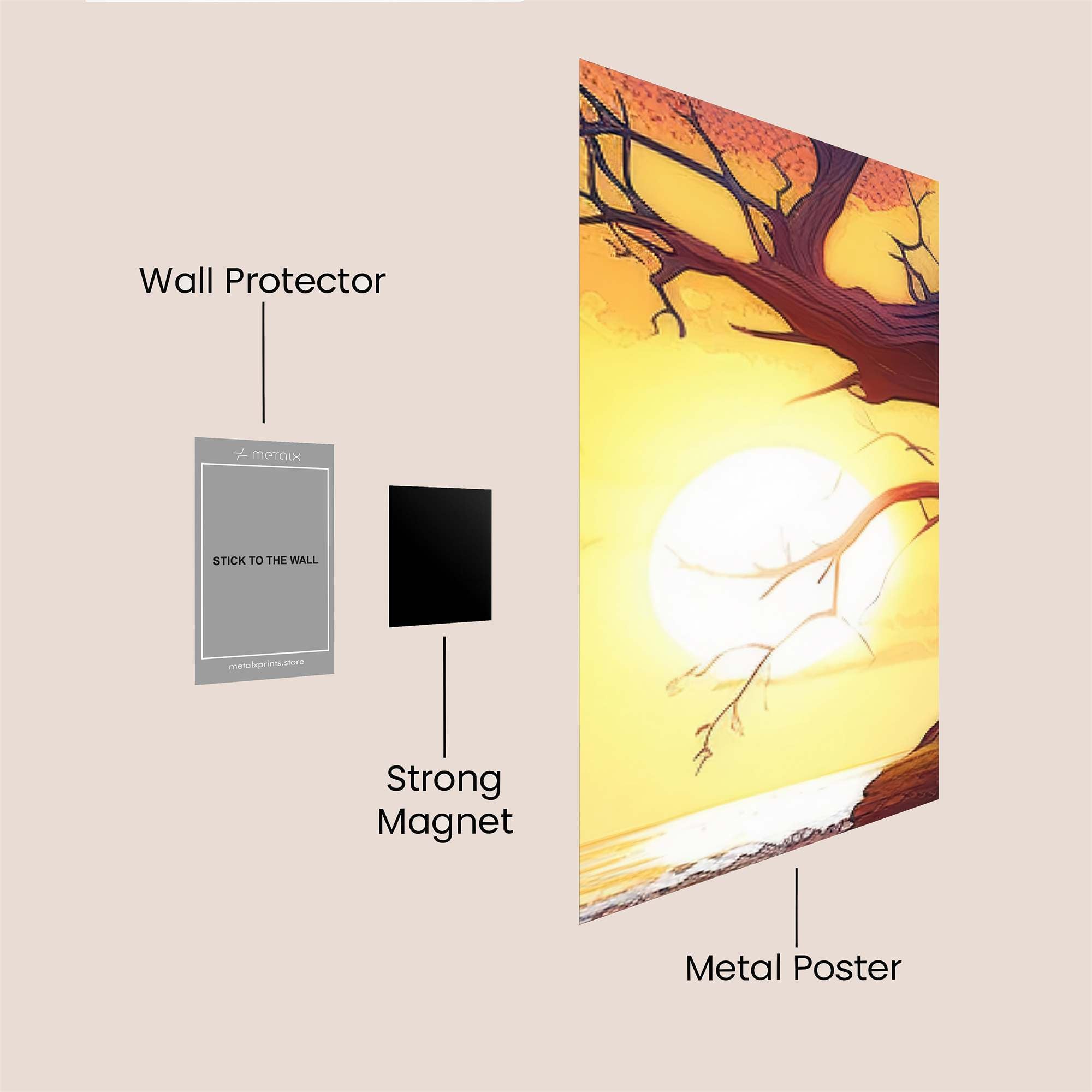 Sunset Solitude Safe Wall Magnetic / M