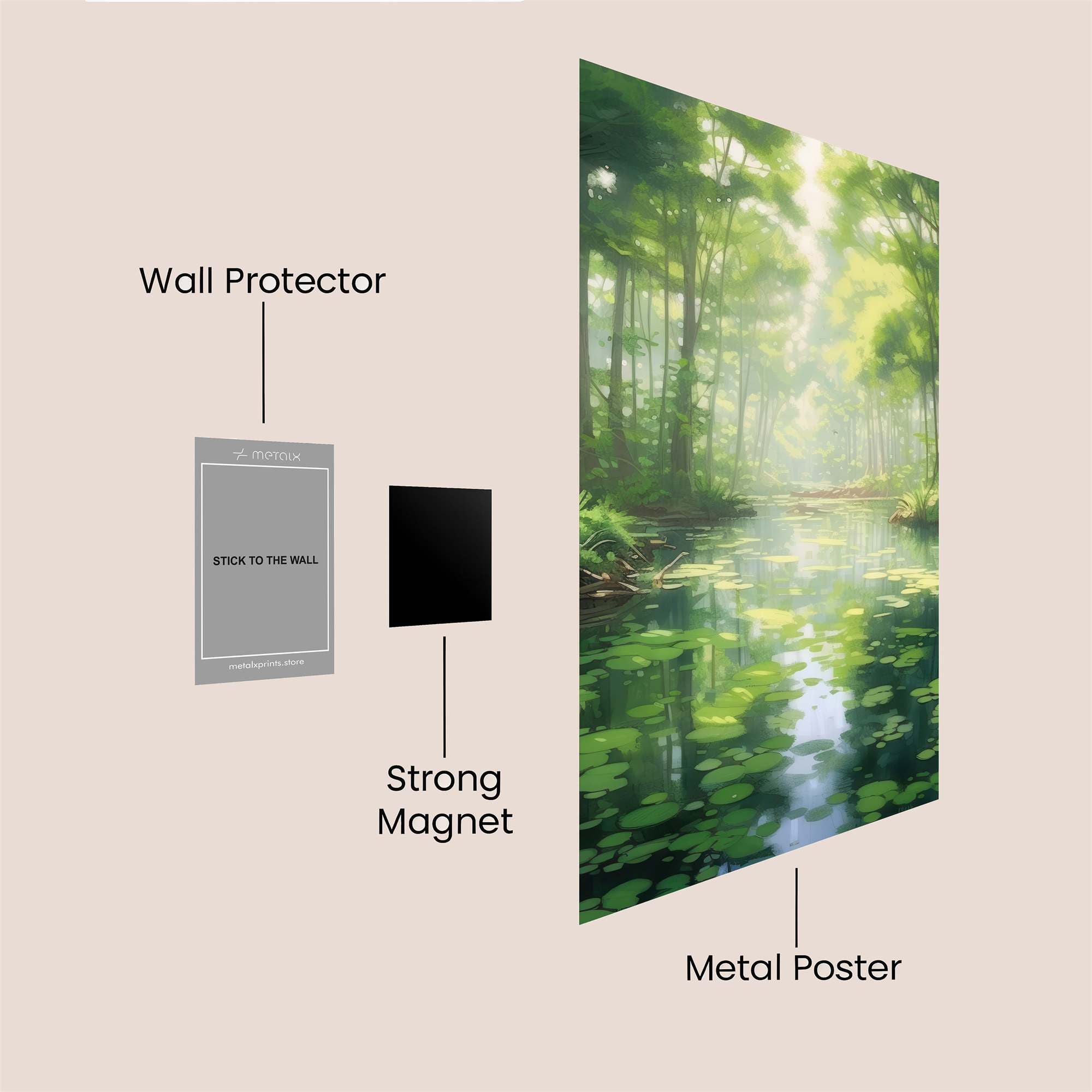 Forest Serenity Safe Wall Magnetic / M