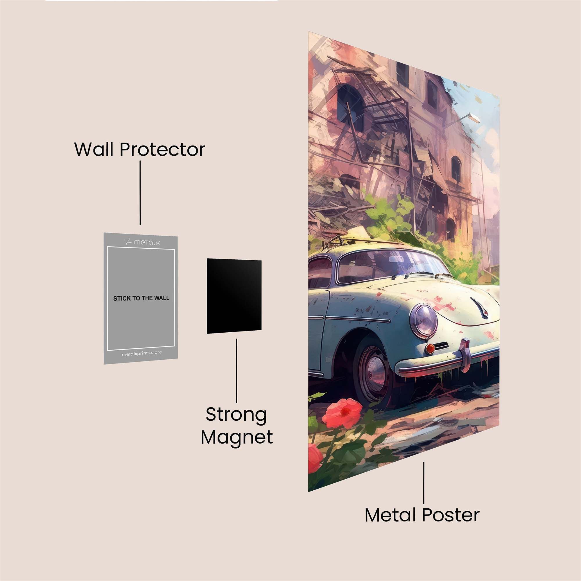 Porsche Peaceful Safe Wall Magnetic / M