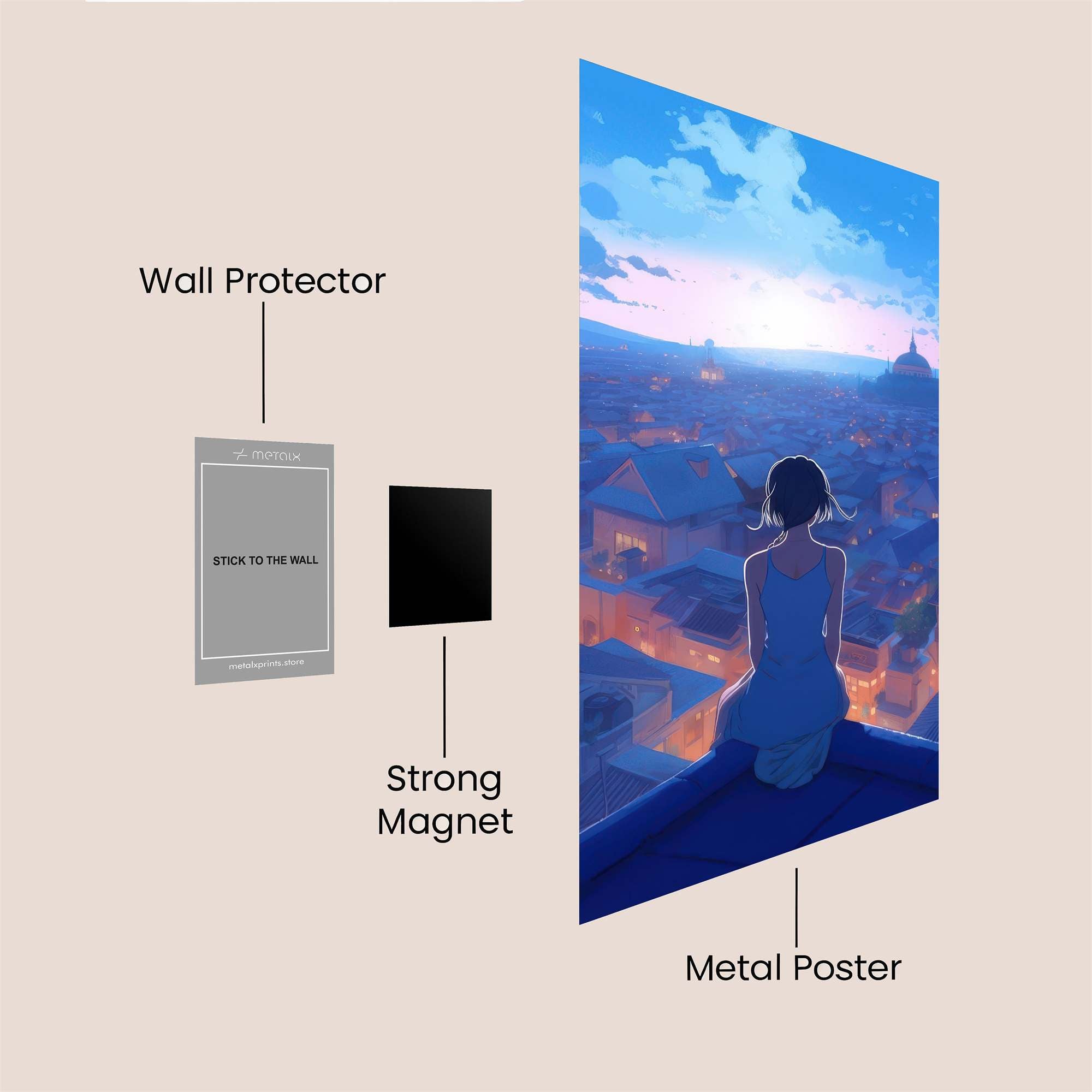 Sunset Serenity Safe Wall Magnetic / M