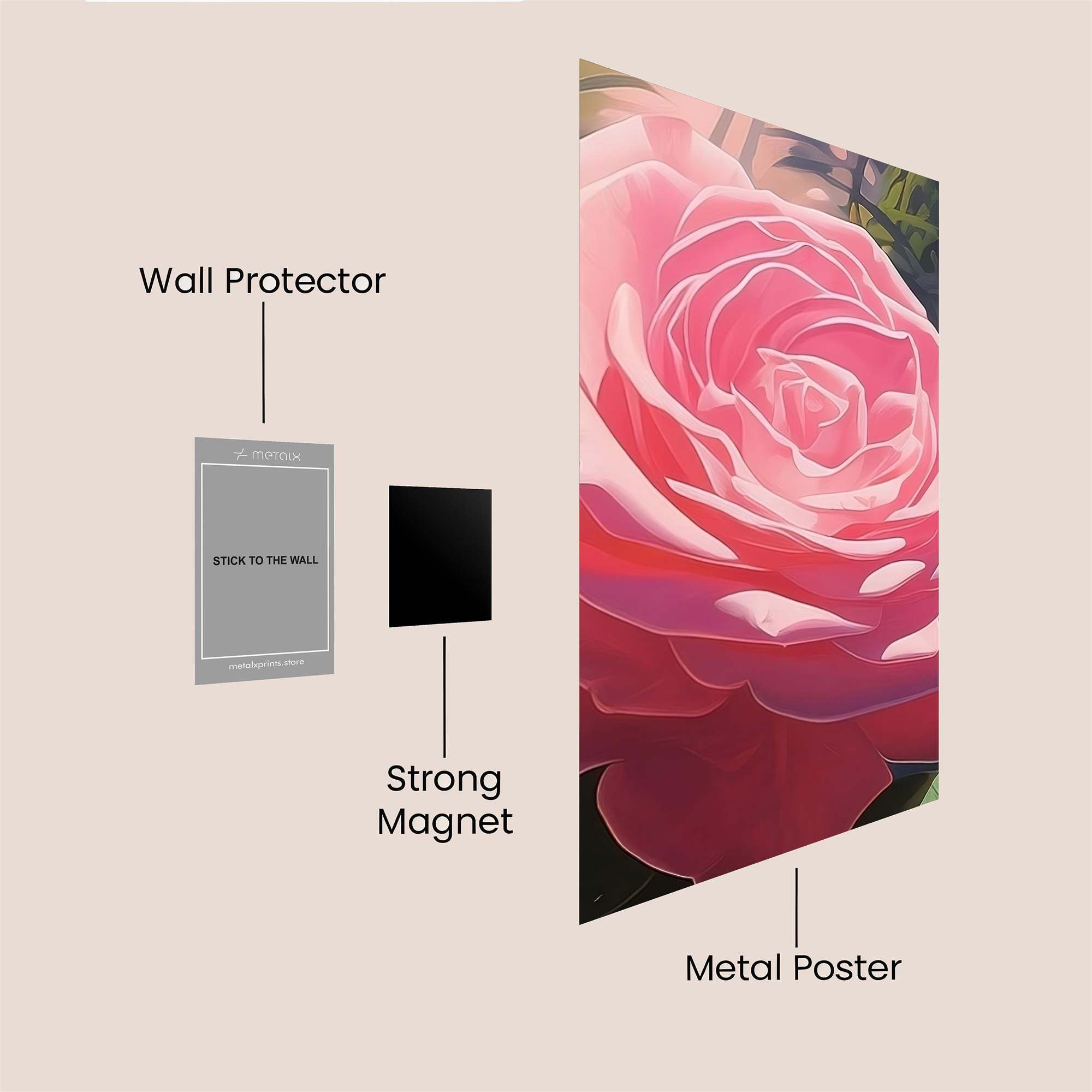 Rose Radiance Safe Wall Magnetic / M