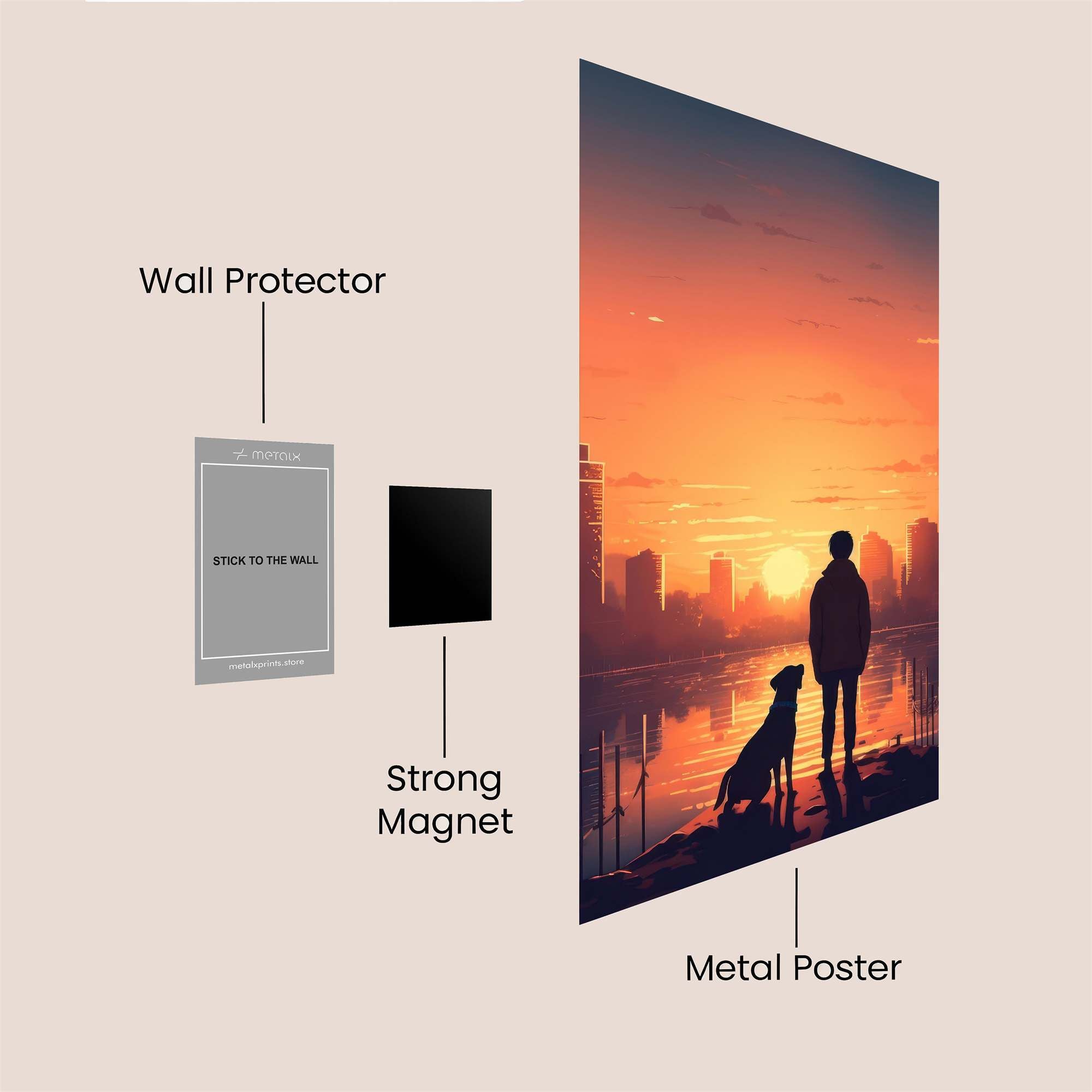Sunset Serenity Safe Wall Magnetic / M