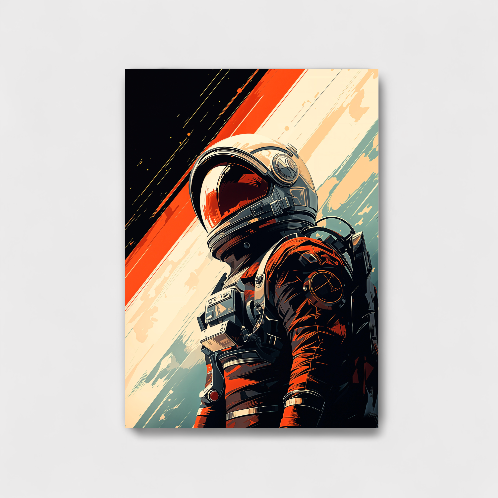 ASTRONAUT ABSTRACT ARTWORK