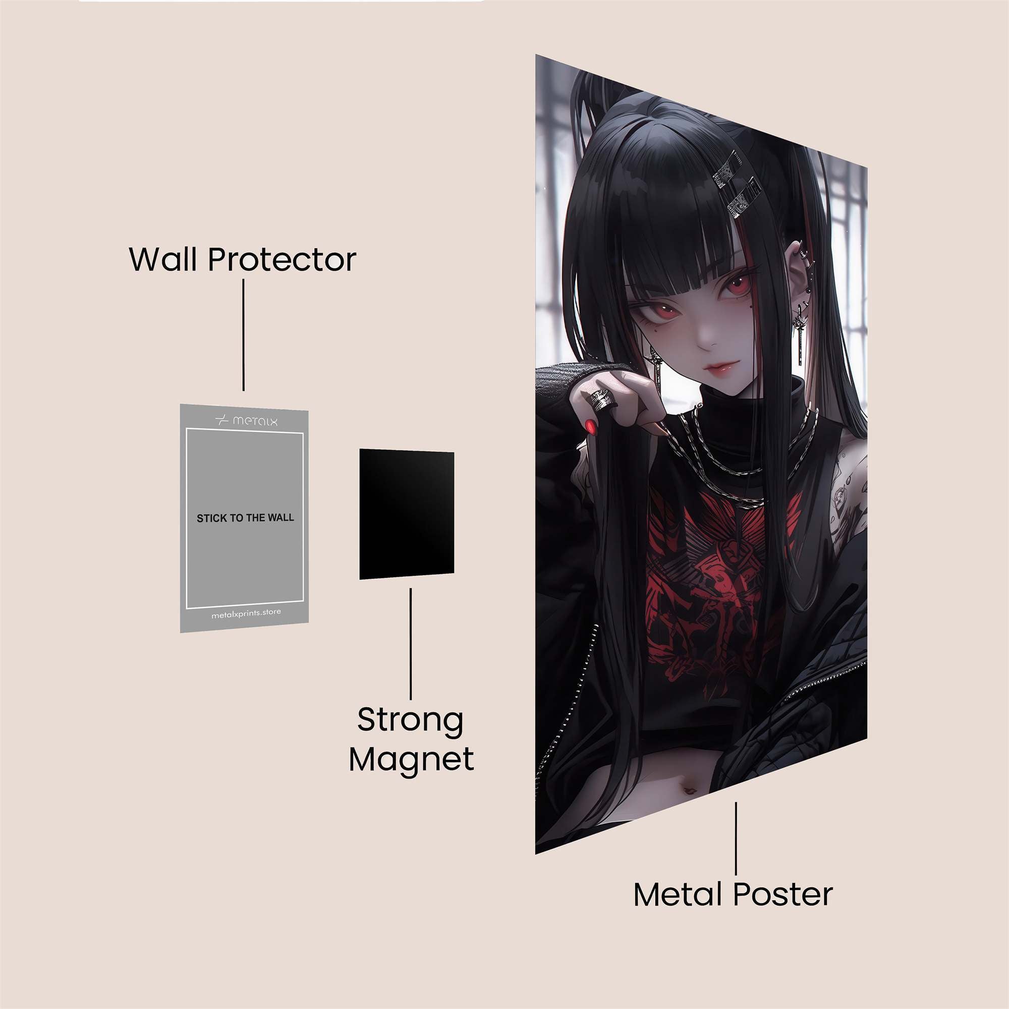 Gothic Elegance Safe Wall Magnetic / M