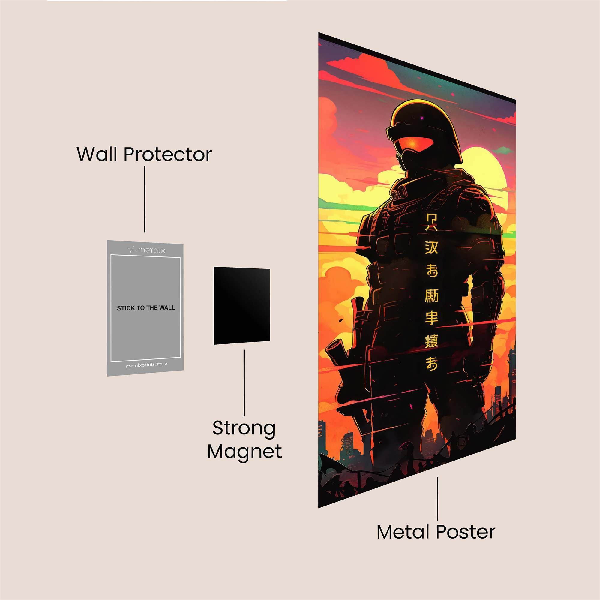 Ghostly Sunset Safe Wall Magnetic / M