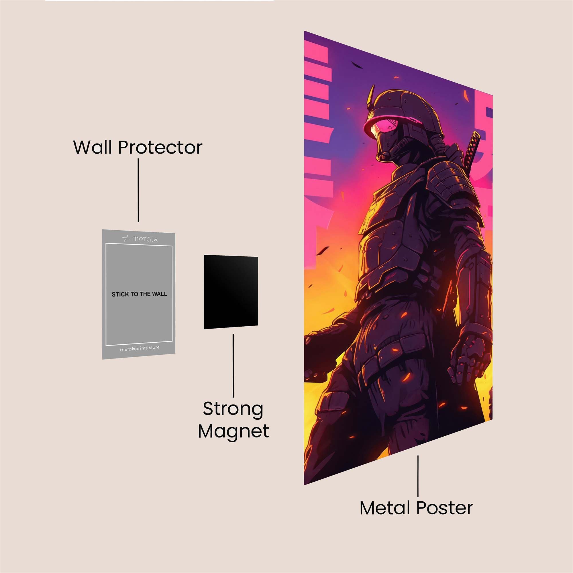 Samurai Fury Safe Wall Magnetic / M