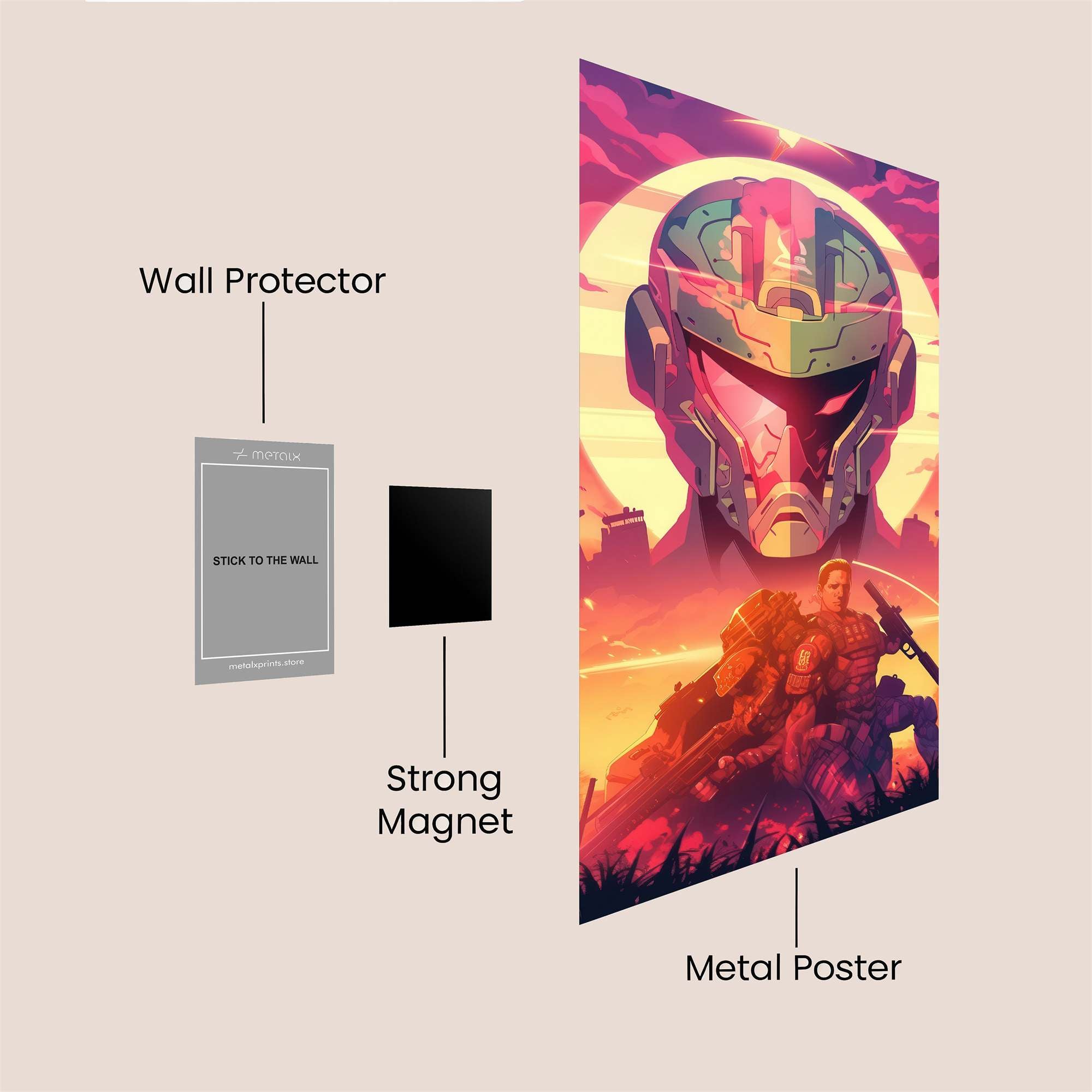 Samurai Dawn Safe Wall Magnetic / M