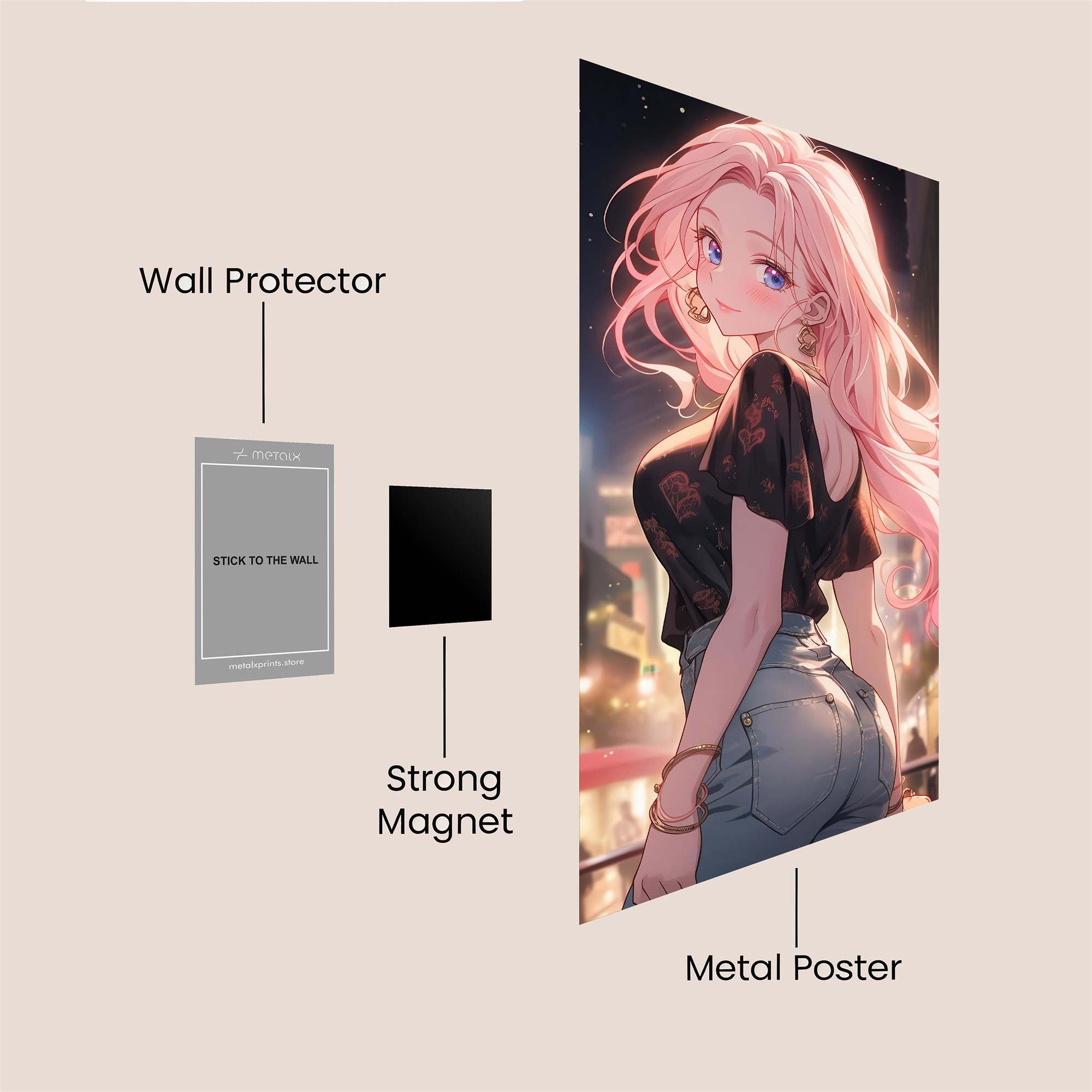 Neon Serenity Safe Wall Magnetic / M