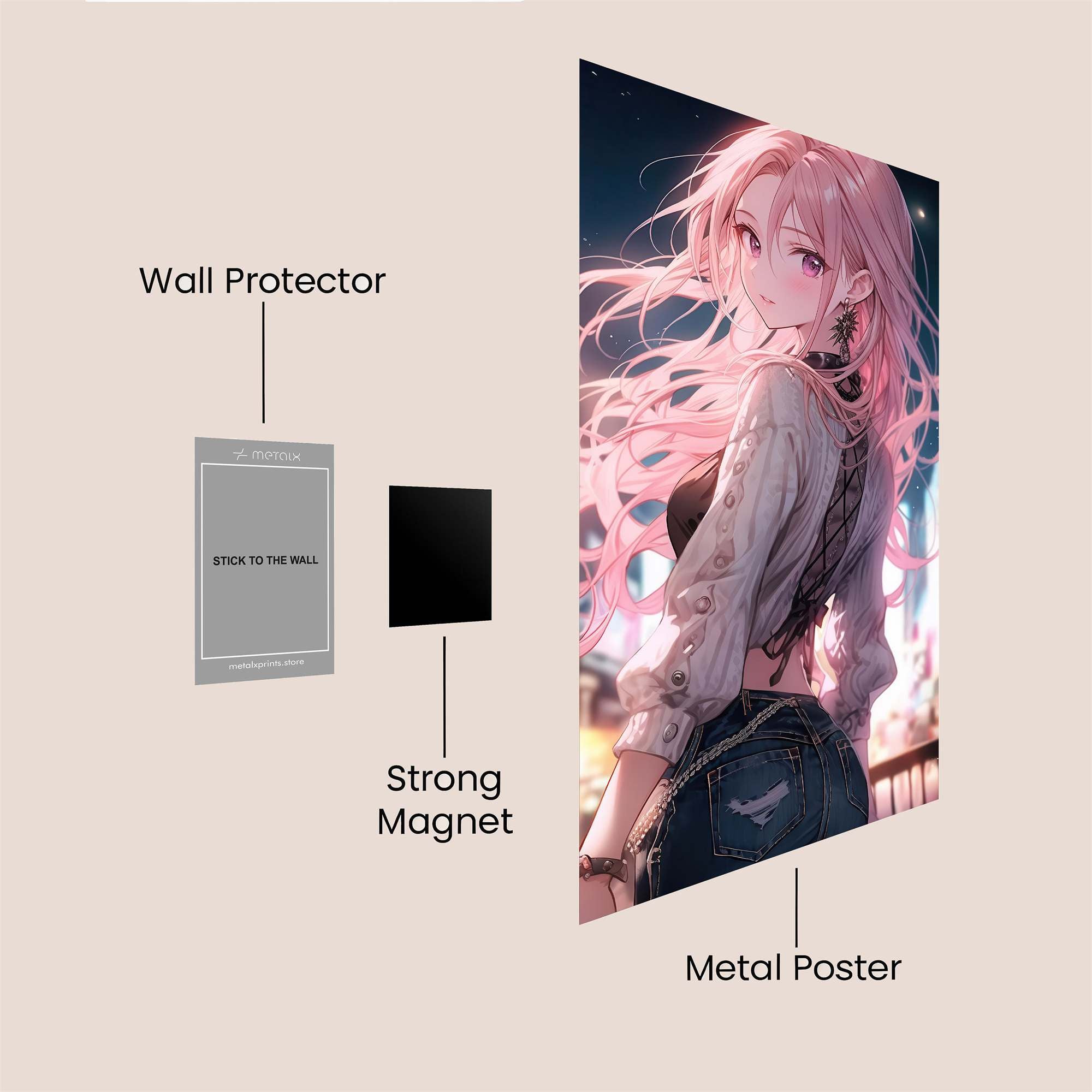 Neon Serenity Safe Wall Magnetic / M