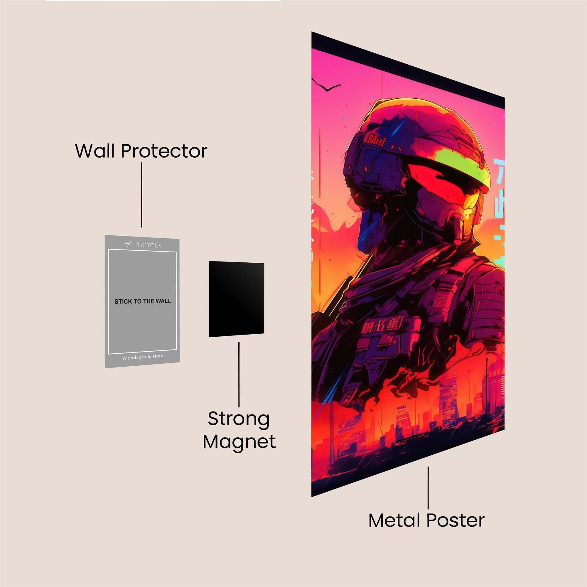 Cyberpunk Sentinel Safe Wall Magnetic / M