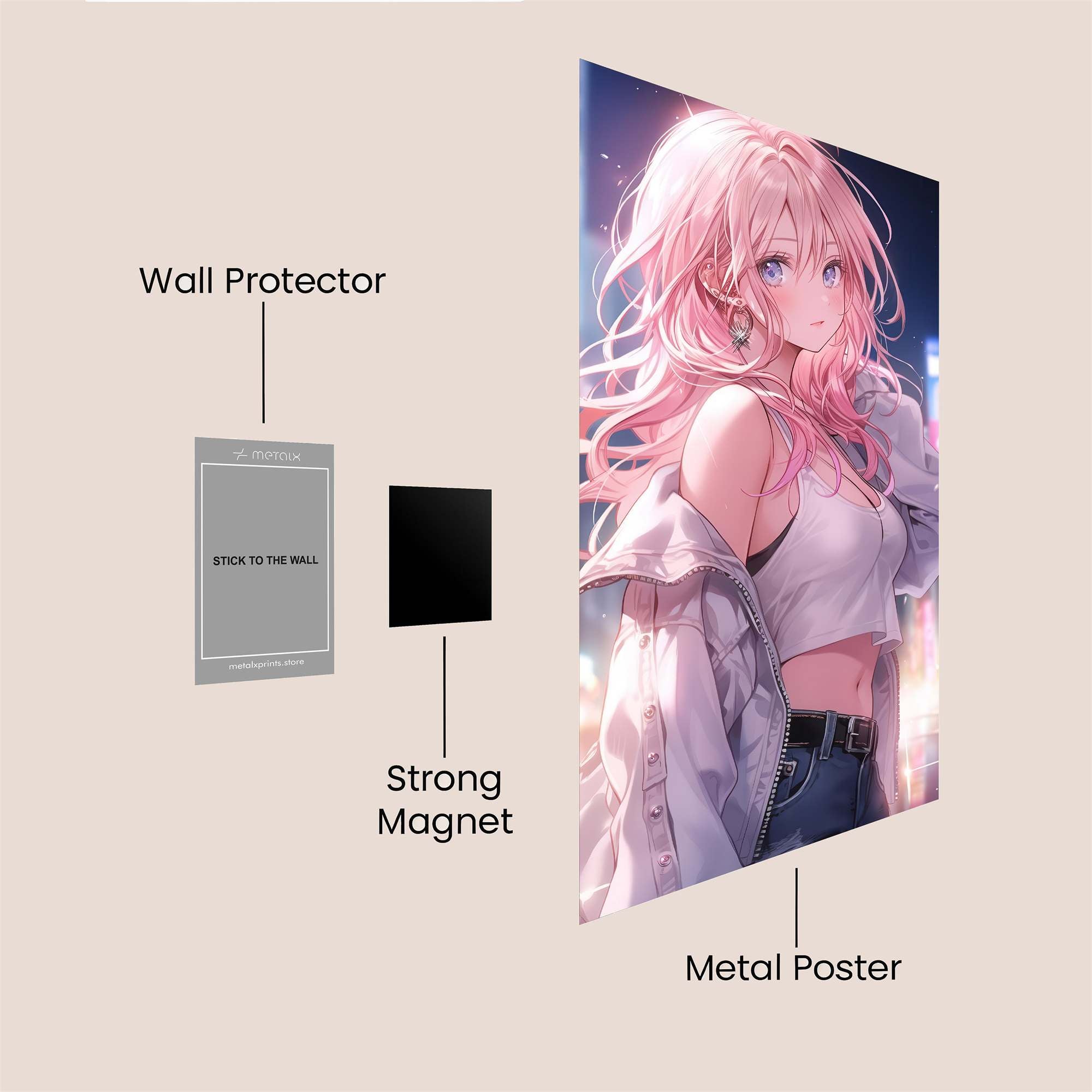 Neon Serenity Safe Wall Magnetic / M