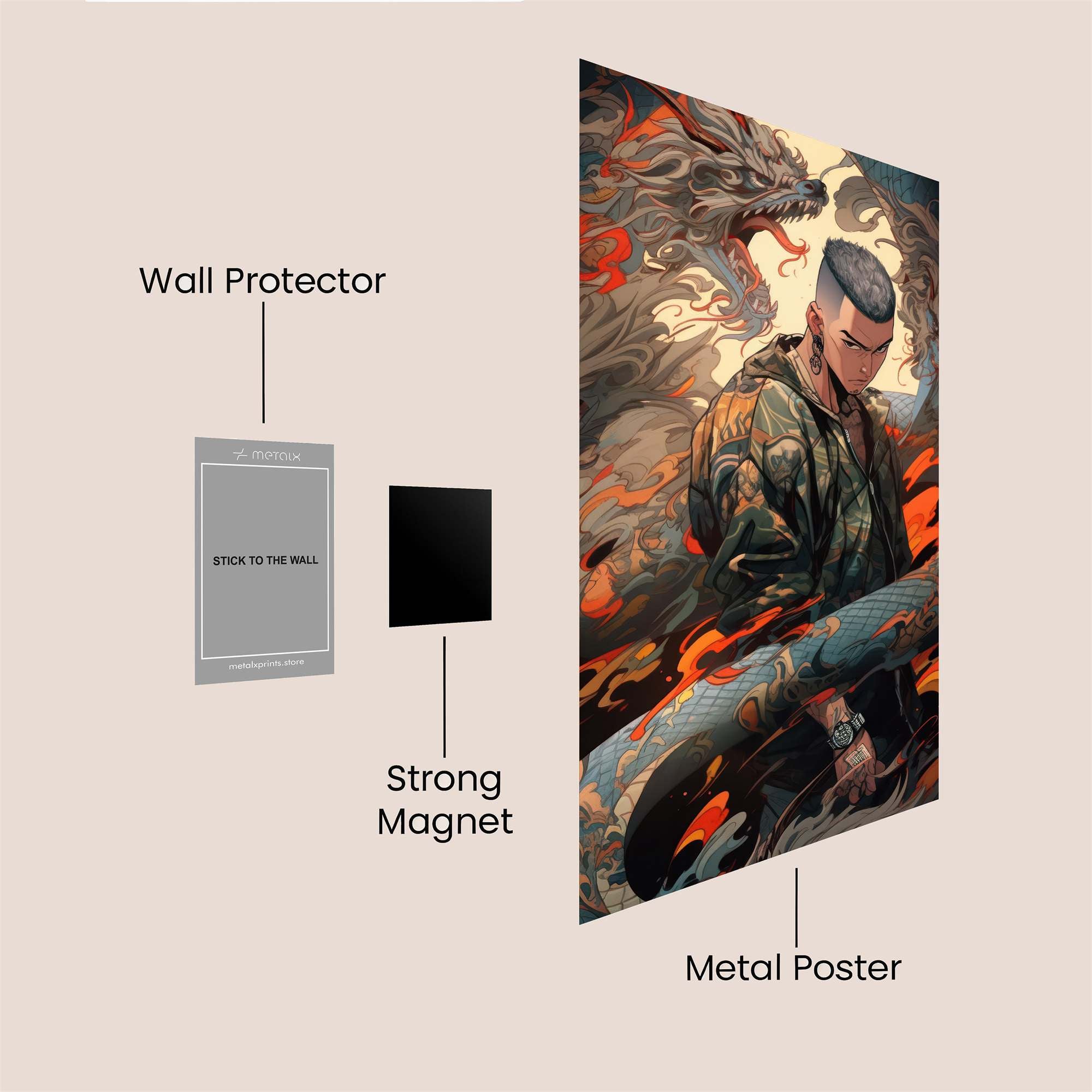 Dragon Fury Safe Wall Magnetic / M