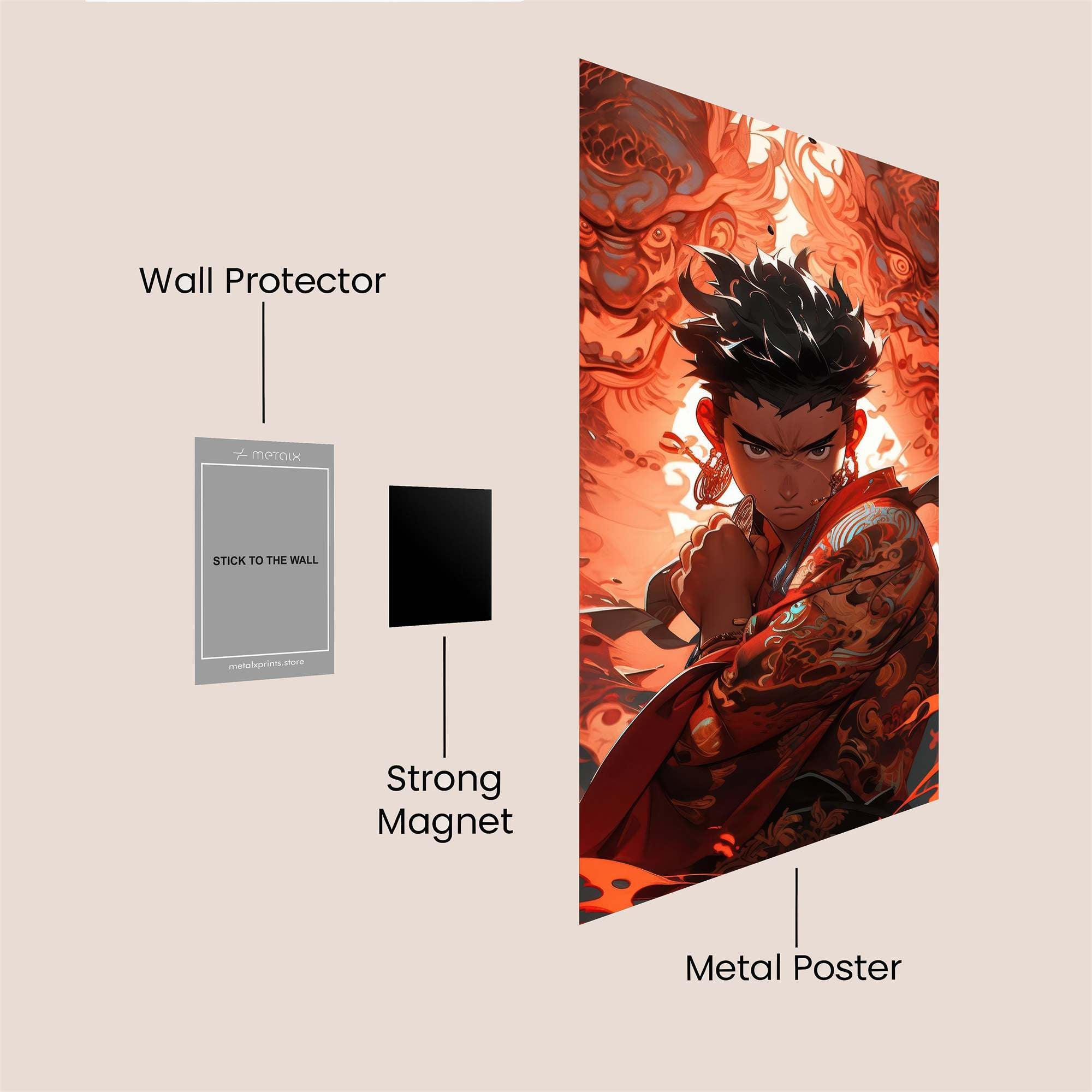 Samurai Blaze Safe Wall Magnetic / M