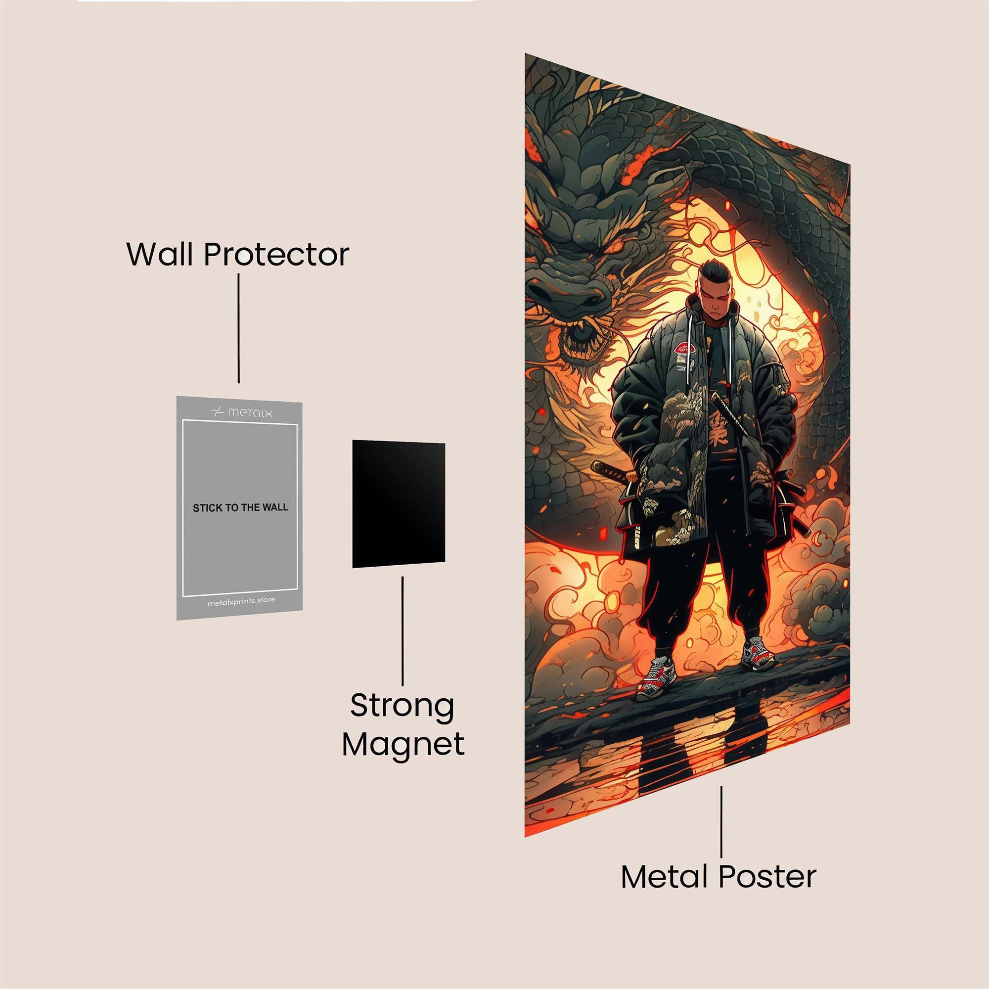 Dragon Blaze Safe Wall Magnetic / M