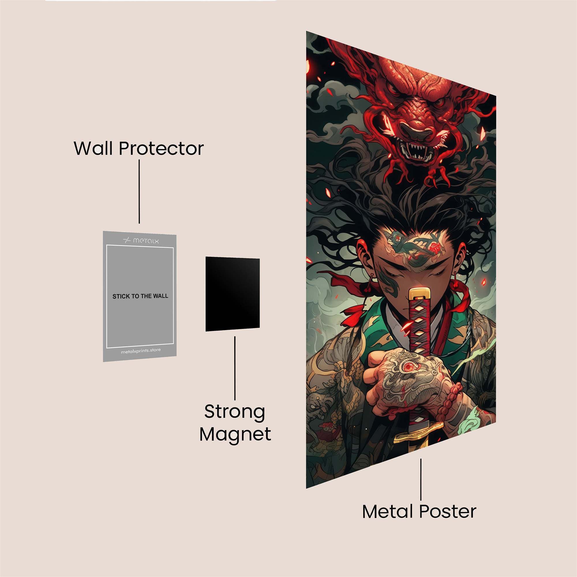 Demon Wrath Safe Wall Magnetic / M